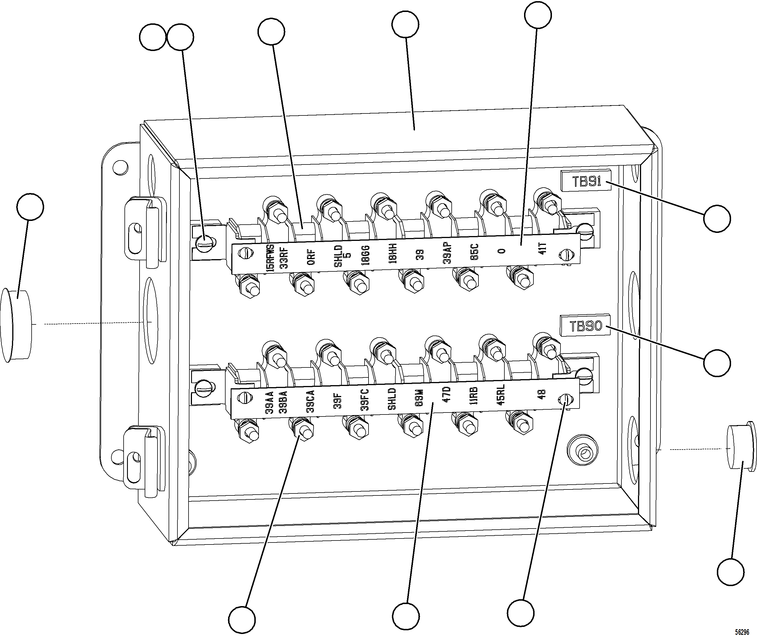 Komatsu parts book diagram for AFE69-A 730E-8 S/N A40002 HAILE GOLD MINE: JUNCTION BOX ASSEMBLY - RH    XB8637