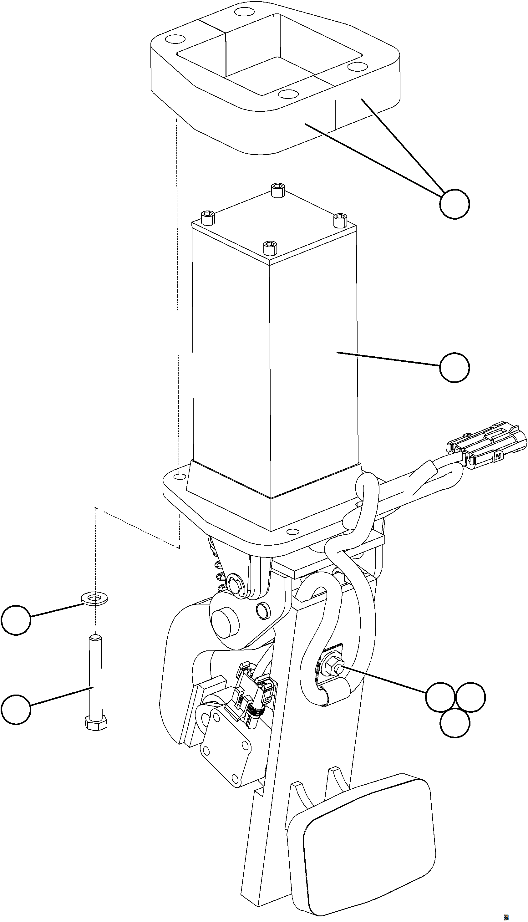Komatsu parts book diagram for AFE69-A 730E-8 S/N A40002 HAILE GOLD MINE: BRAKE VALVE INSTALLATION