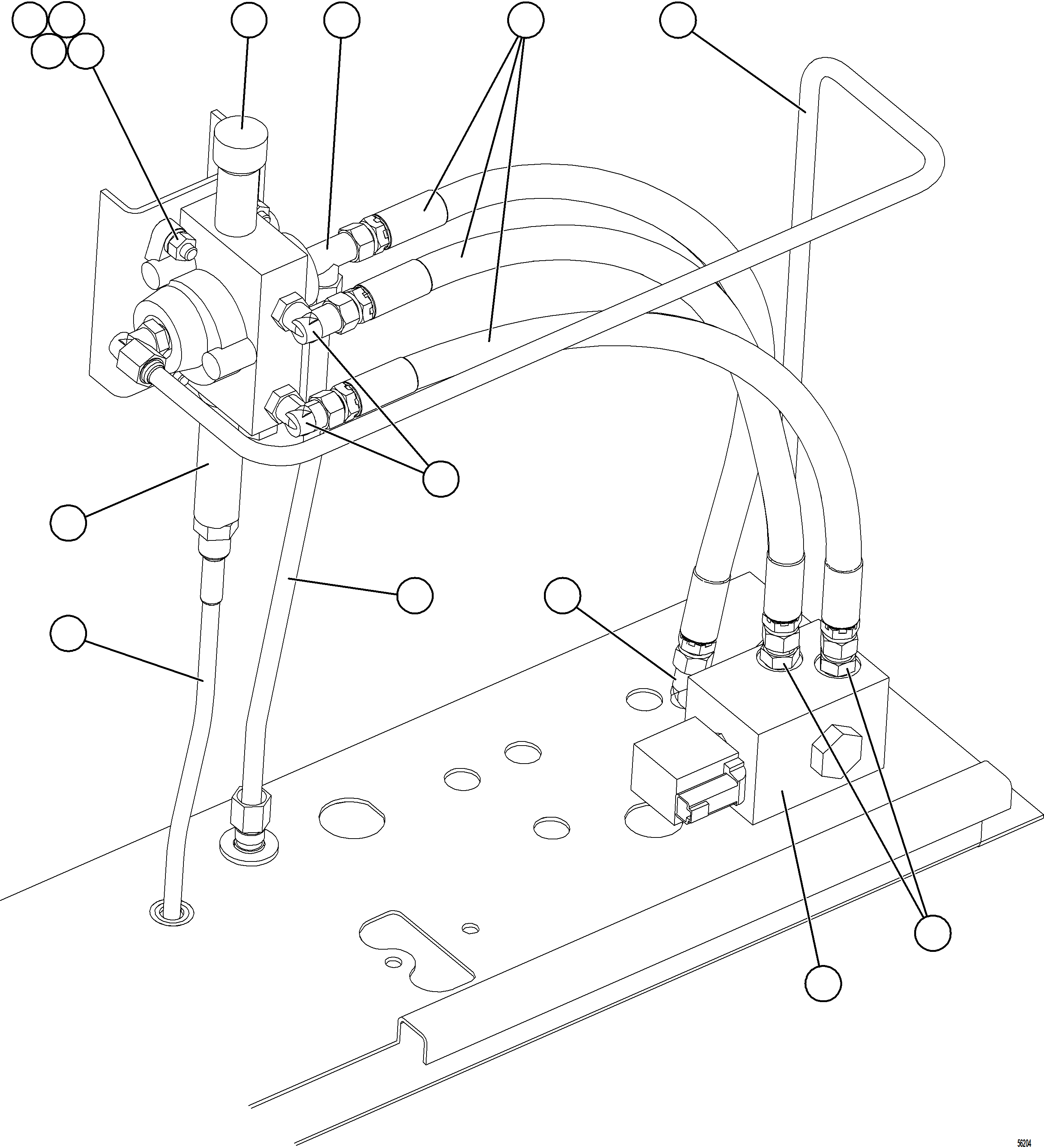 Komatsu parts book diagram for AFE69-A 730E-8 S/N A40002 HAILE GOLD MINE: HYDRAULIC BRAKE CABINET    6/6