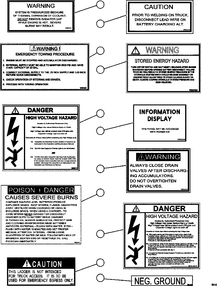 Dump Trucks Komatsu / AFE69-B 730E-8 S/N A40004 - A40008  KOLOMELA(AFE69-B) / DECALS & WARNINGS   2/4(004 : 56143)