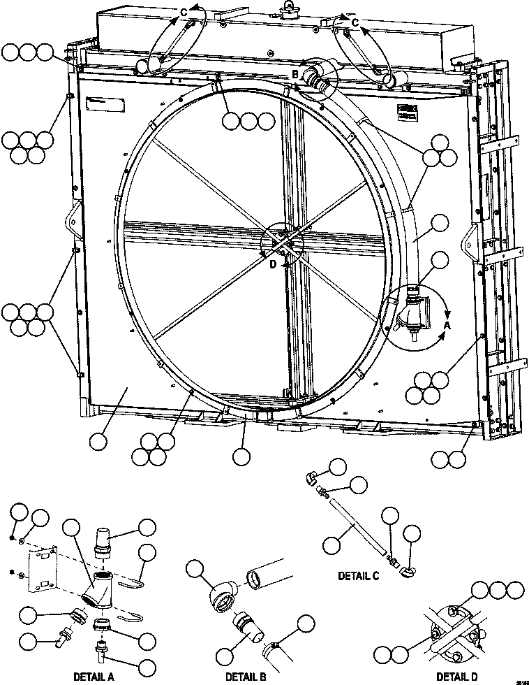 Dump Trucks Komatsu / AFE69-B 730E-8 S/N A40004 - A40008  KOLOMELA(AFE69-B) / RADIATOR & SHROUD ASSEMBLY    58D-03-10000    1/2(066 : 56169)