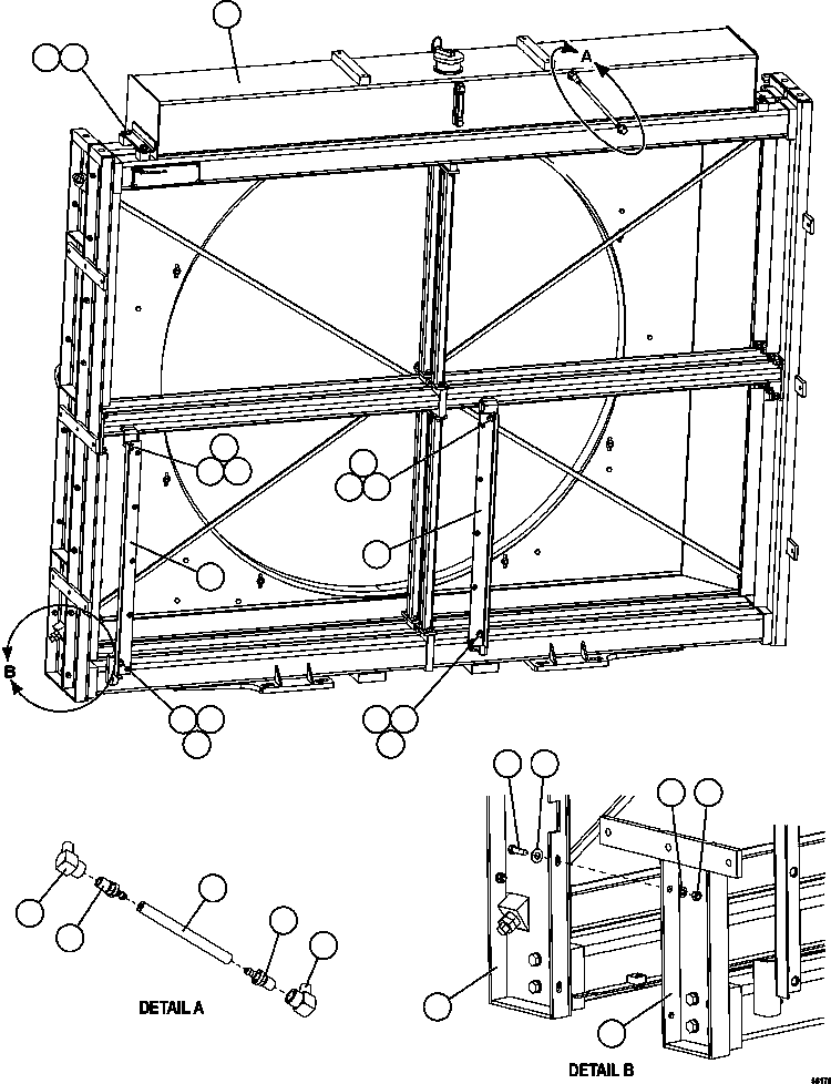 Dump Trucks Komatsu / AFE69-B 730E-8 S/N A40004 - A40008  KOLOMELA(AFE69-B) / RADIATOR & SHROUD ASSEMBLY    58D-03-10000    2/2(068 : 56170)