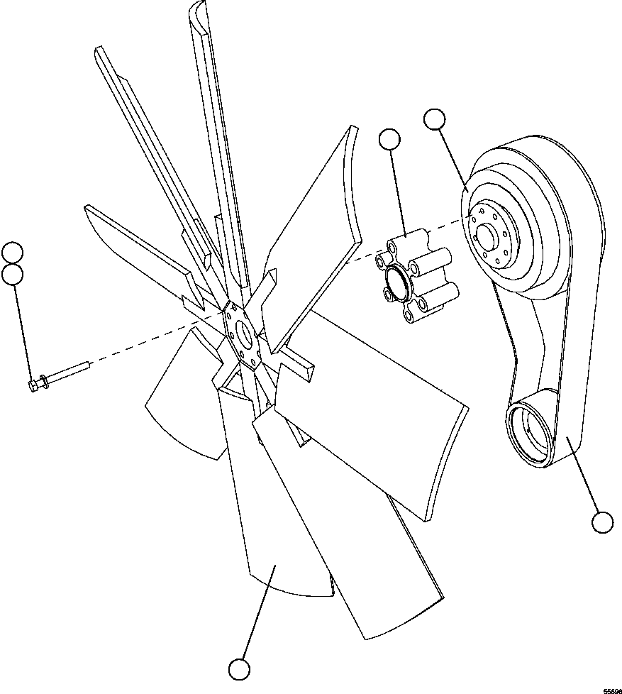 Dump Trucks Komatsu / AFE69-C 730E-8 S/N A40009 - A40013  WESTMORELAND COAL(AFE69-C) / FAN & FAN DRIVE(082 : 55896)