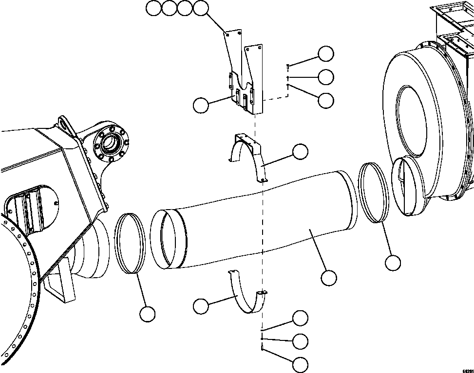 Dump Trucks Komatsu / AFE69-C 730E-8 S/N A40009 - A40013  WESTMORELAND COAL(AFE69-C) / DRIVE AXLE BLOWER HOSE(134 : 56261)