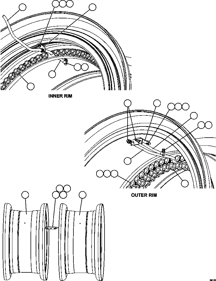 Dump Trucks Komatsu / AFE69-C 730E-8 S/N A40009 - A40013  WESTMORELAND COAL(AFE69-C) / REAR WHEELS & MOUNTING(136 : 56152)