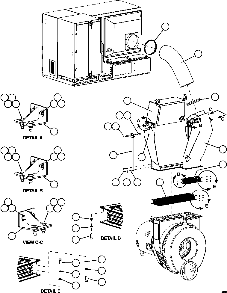 Dump Trucks Komatsu / AFE69-C 730E-8 S/N A40009 - A40013  WESTMORELAND COAL(AFE69-C) / BLOWER INLET DUCT WORK INSTALLATION(276 : 56262)