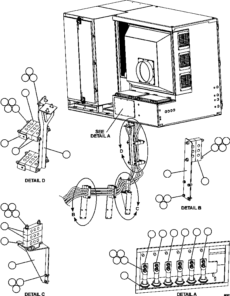Dump Trucks Komatsu / AFE69-C 730E-8 S/N A40009 - A40013  WESTMORELAND COAL(AFE69-C) / WHEEL MOTOR WIRING    1/3(282 : 56267)