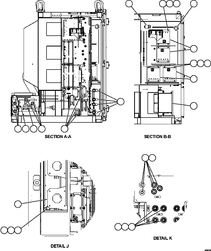 Dump Trucks Komatsu / AFE69-C 730E-8 S/N A40009 - A40013  WESTMORELAND COAL(AFE69-C) / CONTROL CABINET     4/6(648 : 43670)