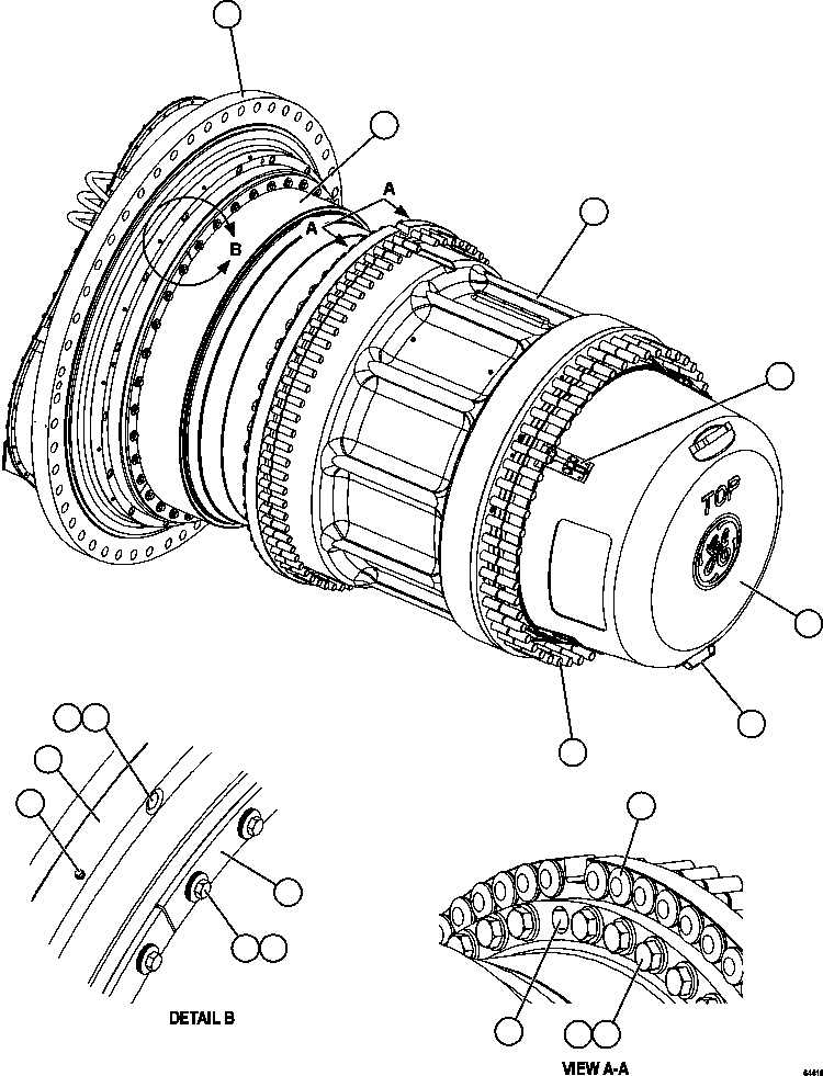 Dump Trucks Komatsu / AFE69-C 730E-8 S/N A40009 - A40013  WESTMORELAND COAL(AFE69-C) / WHEEL MOTOR    PC3017    1/8(730 : 64416)