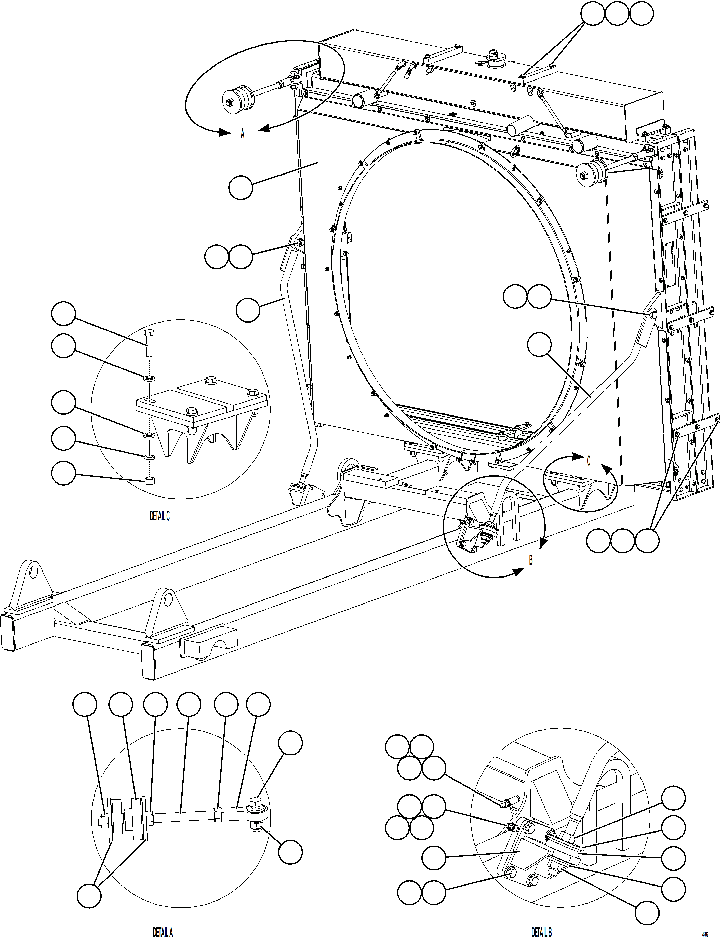 Komatsu parts book diagram for AFE69-F 730E-8 S/N A40018 - A40034 NATALKA: RADIATOR INSTALLATION