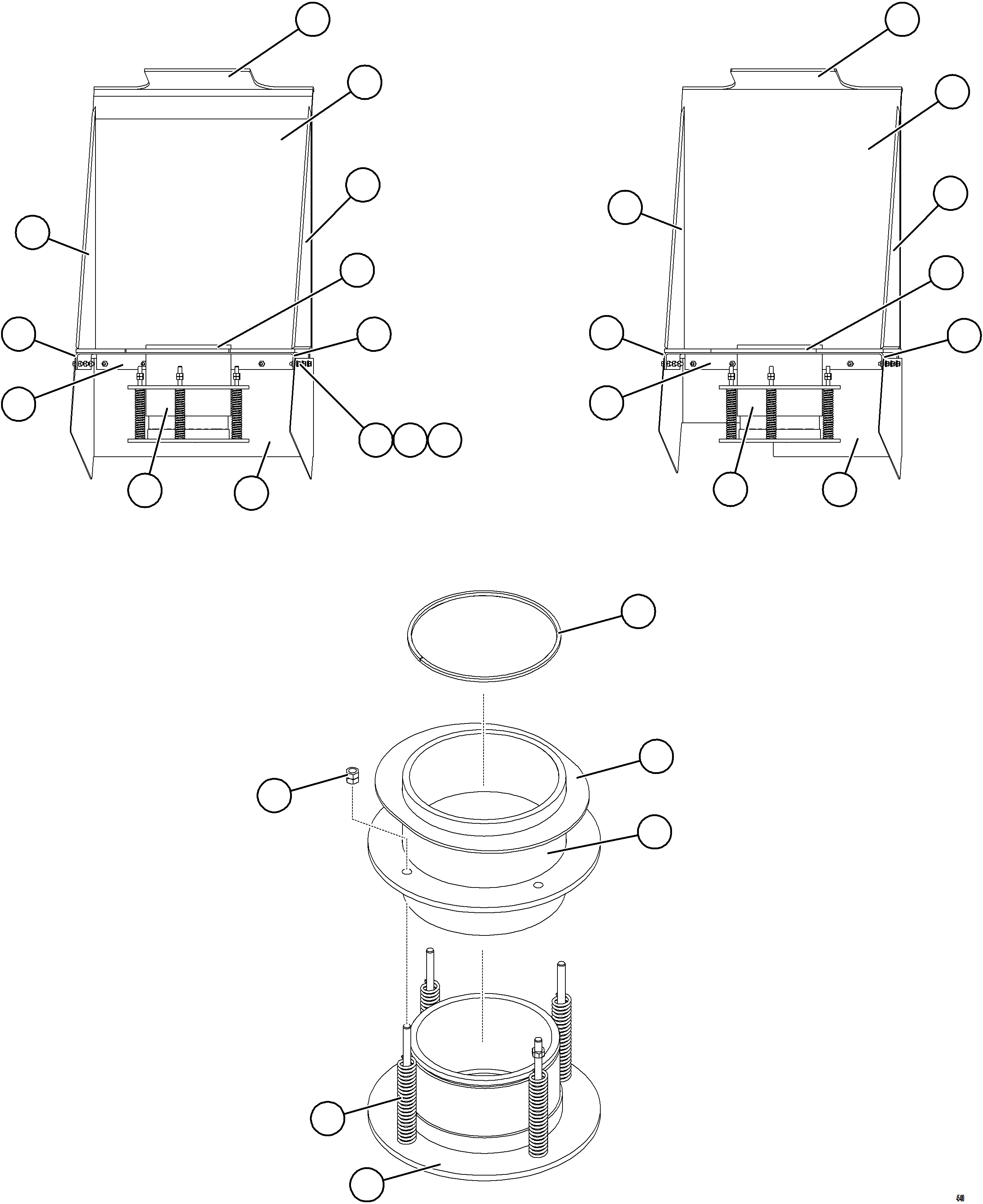 Komatsu parts book diagram for AFE69-F 730E-8 S/N A40018 - A40034 NATALKA: EXHAUST PIPING     2/2