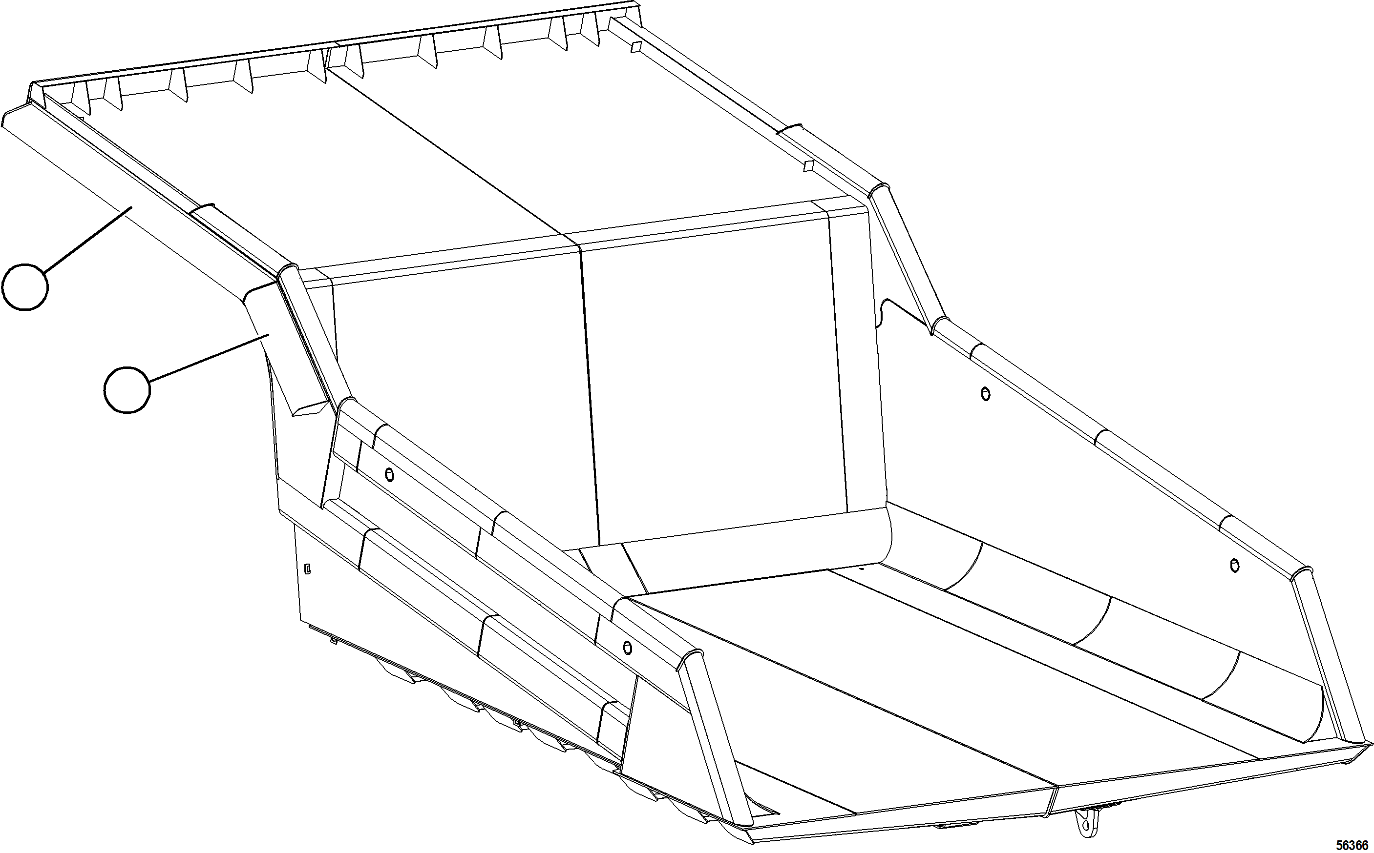 Komatsu parts book diagram for AFE69-F 730E-8 S/N A40018 - A40034 NATALKA: DUMP BODY OPTIONS