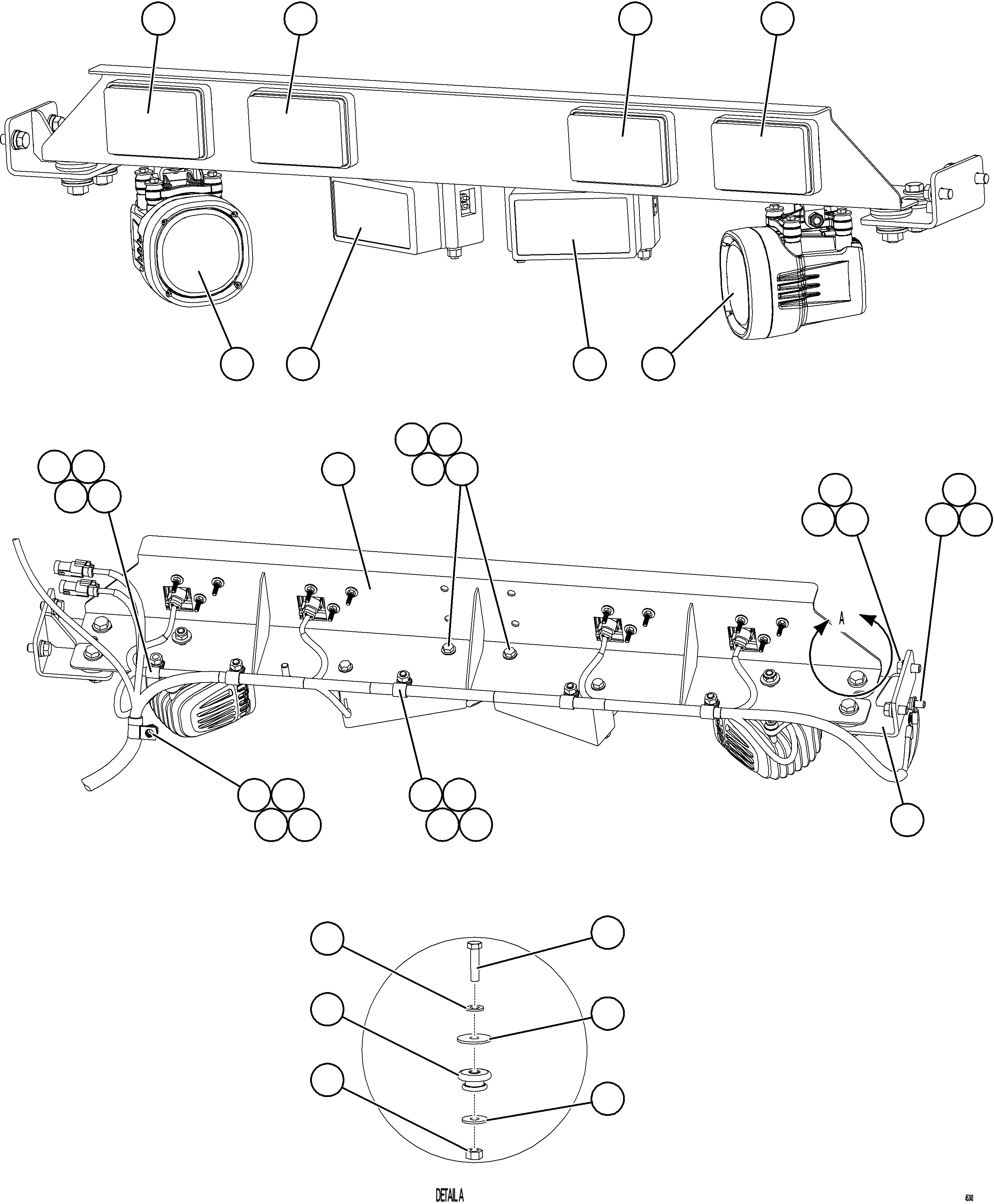 Komatsu parts book diagram for AFE69-F 730E-8 S/N A40018 - A40034 NATALKA: REAR AXLE LIGHTS & BACKUP ALARMS