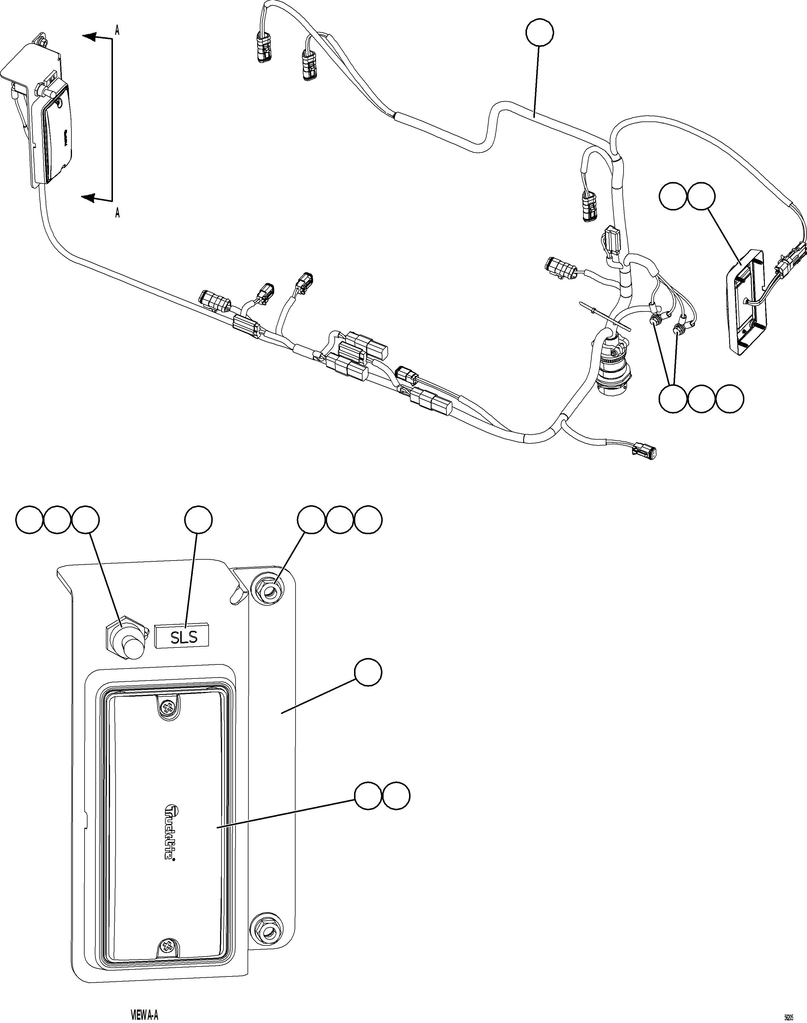 Komatsu parts book diagram for AFE69-F 730E-8 S/N A40018 - A40034 NATALKA: HYDRAULIC CABINET WIRING