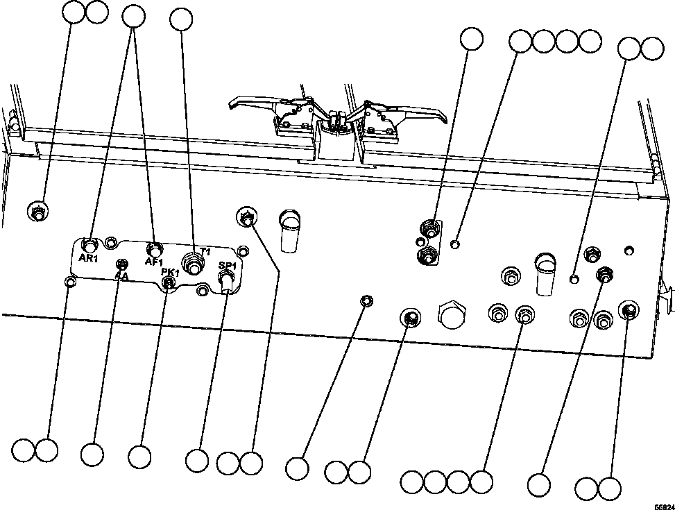 Komatsu parts book diagram for AFE69-F 730E-8 S/N A40018 - A40034 NATALKA: HYDRAULIC BRAKE CABINET    2/6