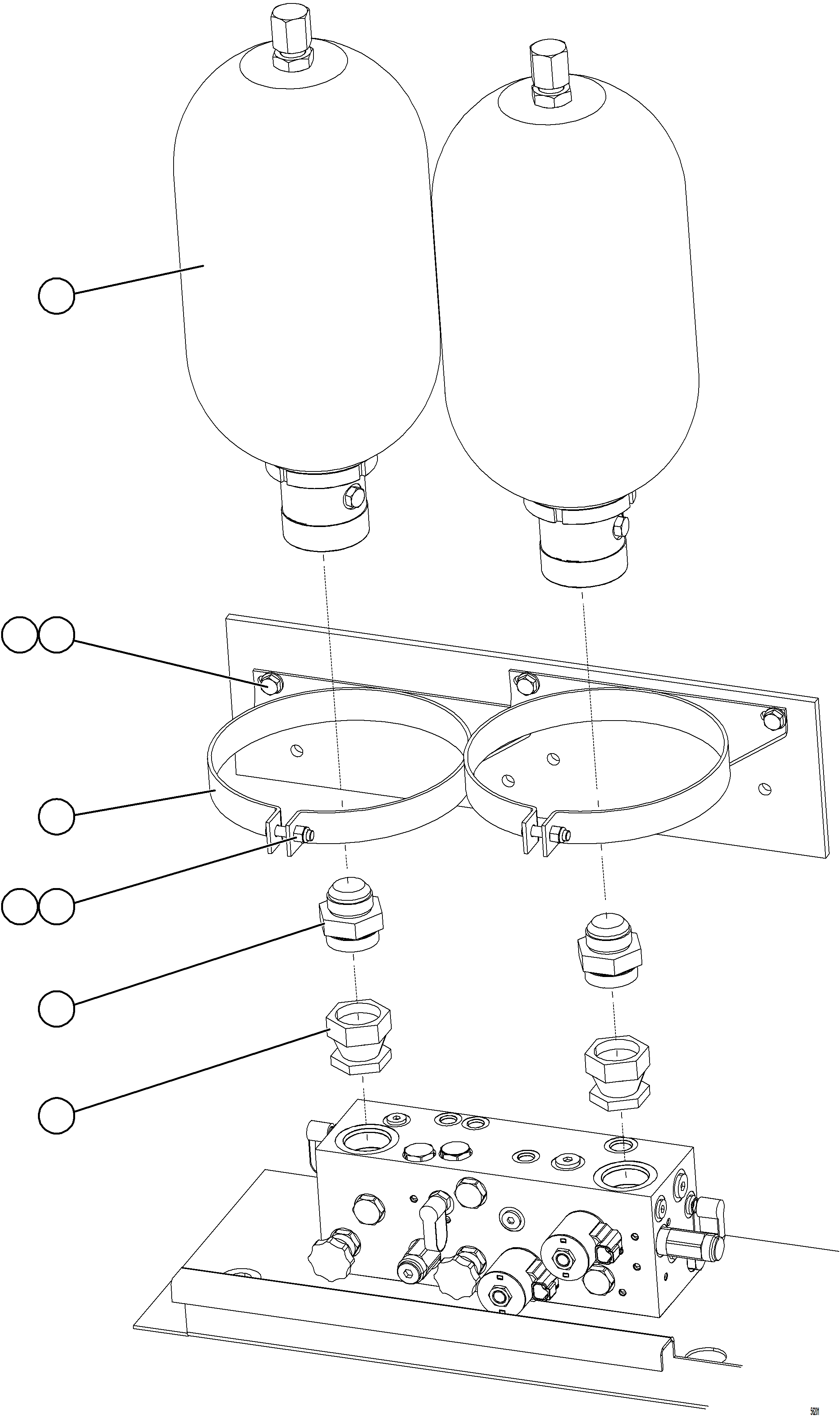 Komatsu parts book diagram for AFE69-F 730E-8 S/N A40018 - A40034 NATALKA: HYDRAULIC BRAKE CABINET    3/6