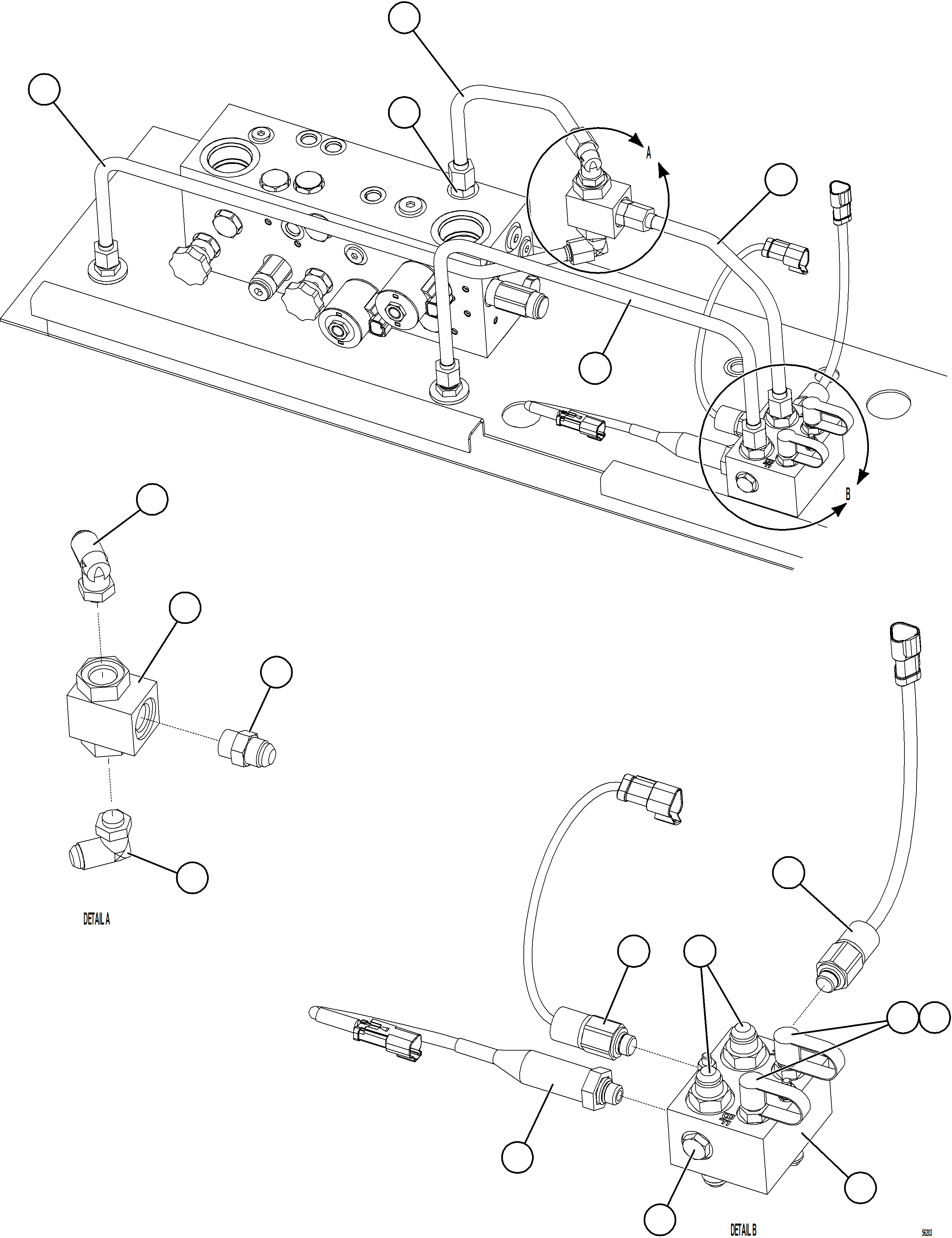Komatsu parts book diagram for AFE69-F 730E-8 S/N A40018 - A40034 NATALKA: HYDRAULIC BRAKE CABINET    5/6