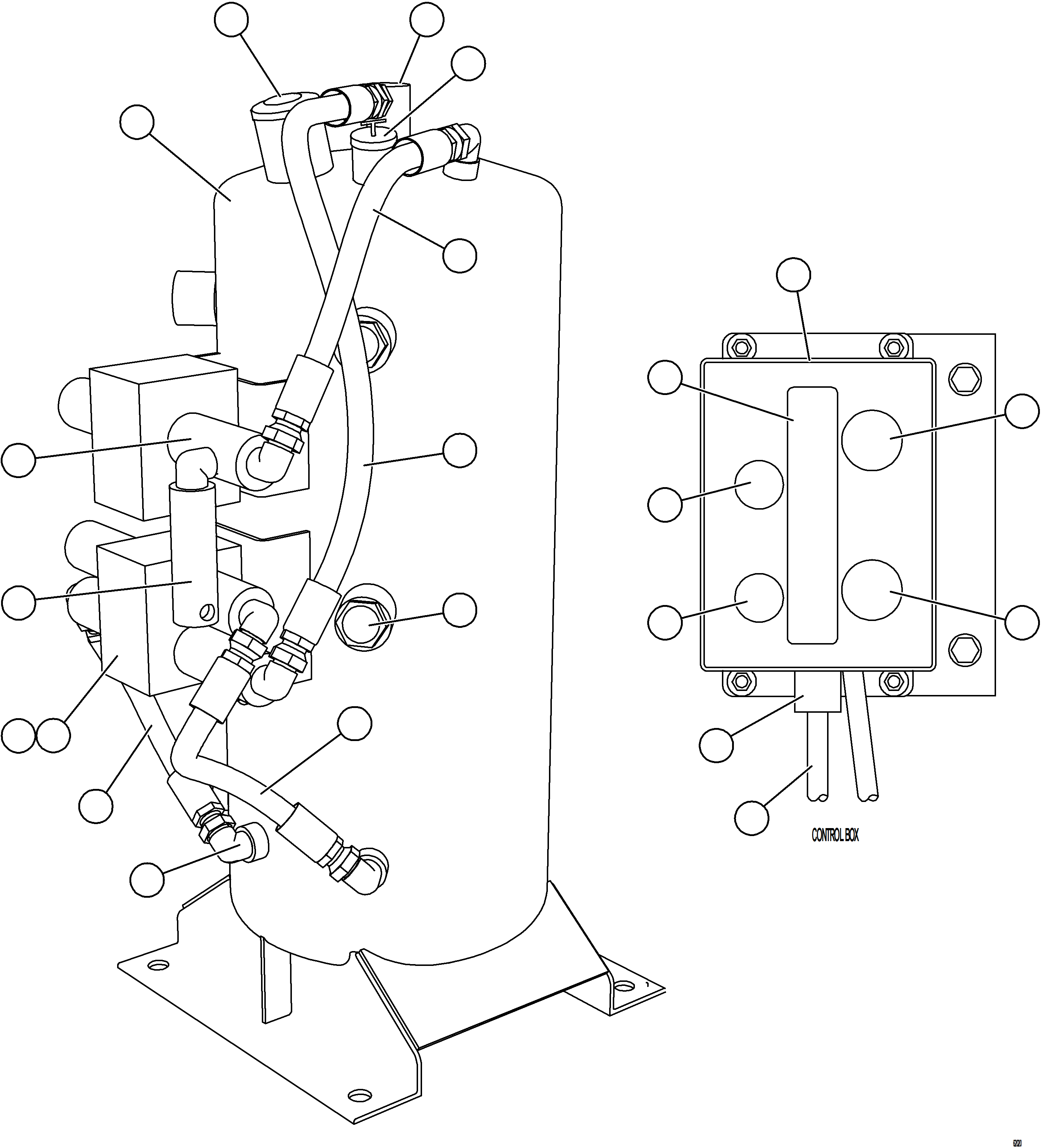 Komatsu parts book diagram for AFE69-F 730E-8 S/N A40018 - A40034 NATALKA: RESERVE SYSTEM KIT   58E-61-00210