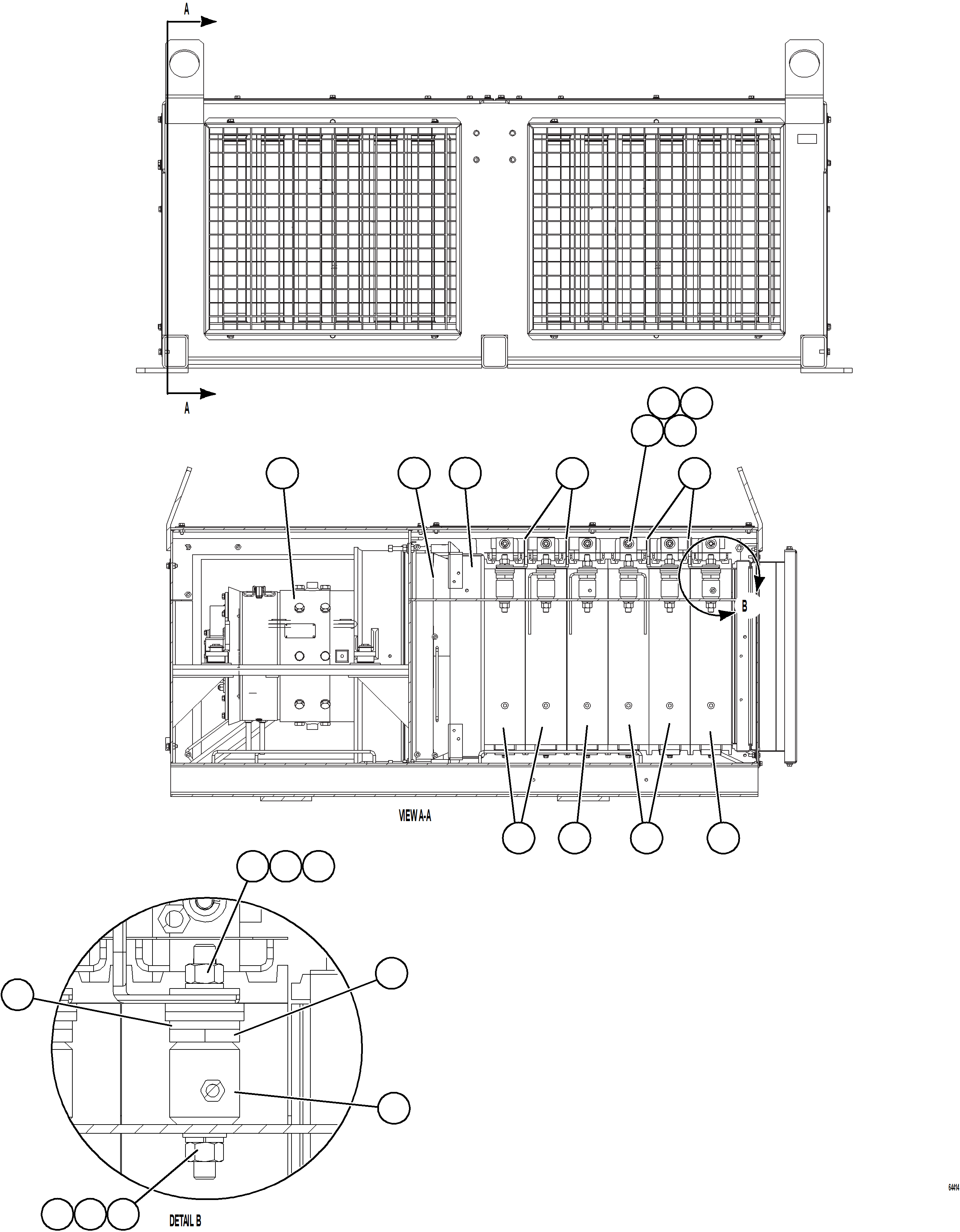 Komatsu parts book diagram for AFE69-F 730E-8 S/N A40018 - A40034 NATALKA: RETARDING GRID  5/6   PC3119