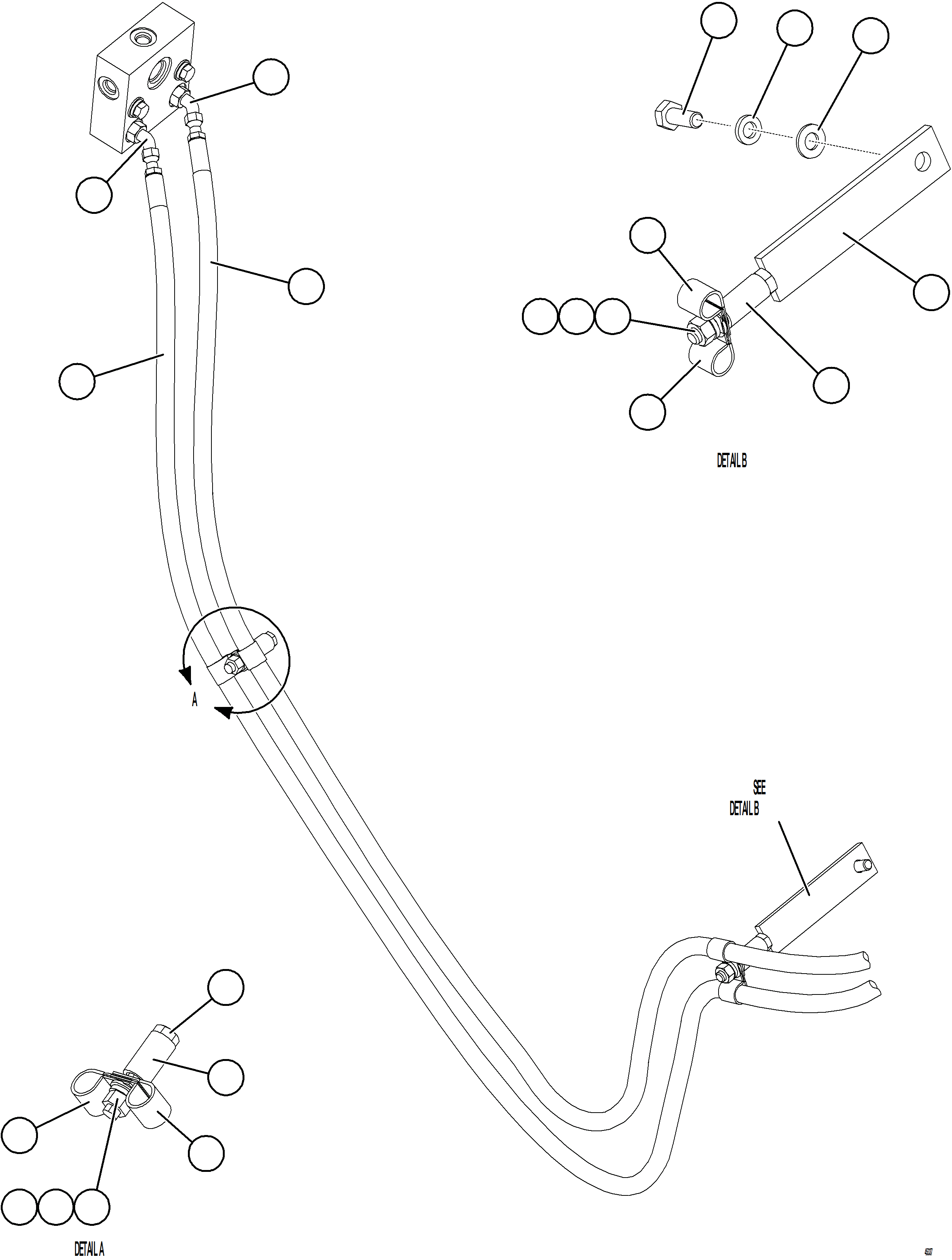 Dump Trucks Komatsu / AFE69-K 730E-8 S/N A40051 - A40057 BARALABA(AFE69-K) / AUTOMATIC LUBRICATION - FRONT BRAKE MANIFOLDS(588 : 45337)