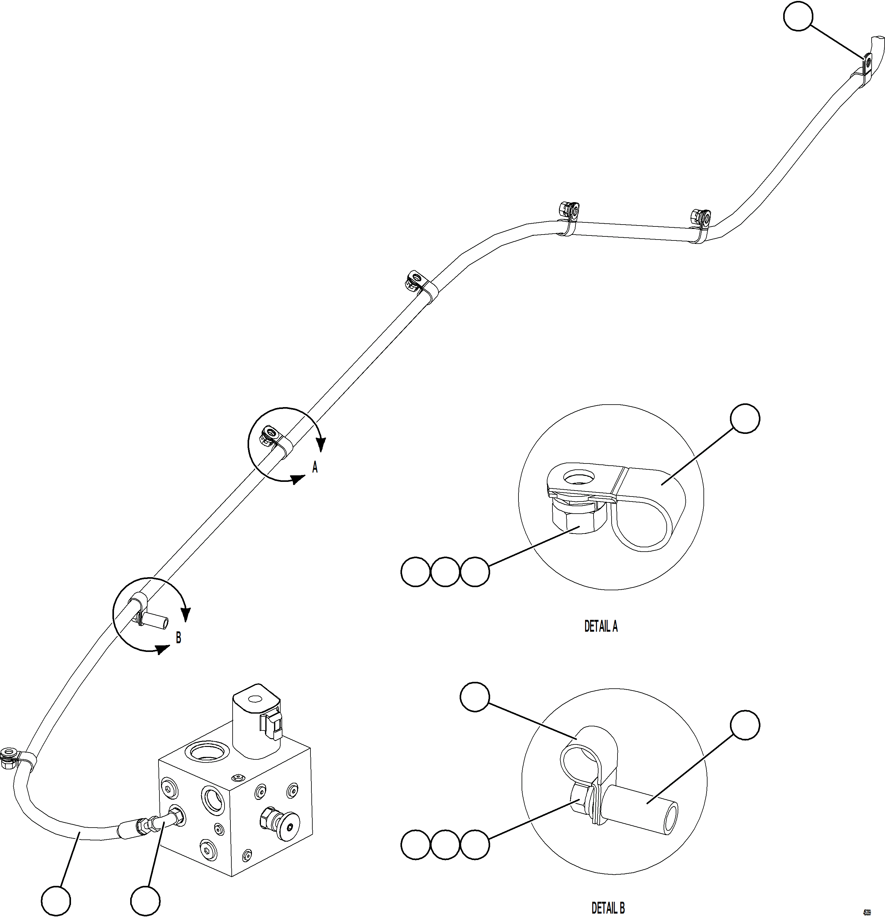 Dump Trucks Komatsu / AFE69-K 730E-8 S/N A40051 - A40057 BARALABA(AFE69-K) / AUTOMATIC LUBRICATION - ACCESSORY DRIVE MANIFOLD(592 : 45339)