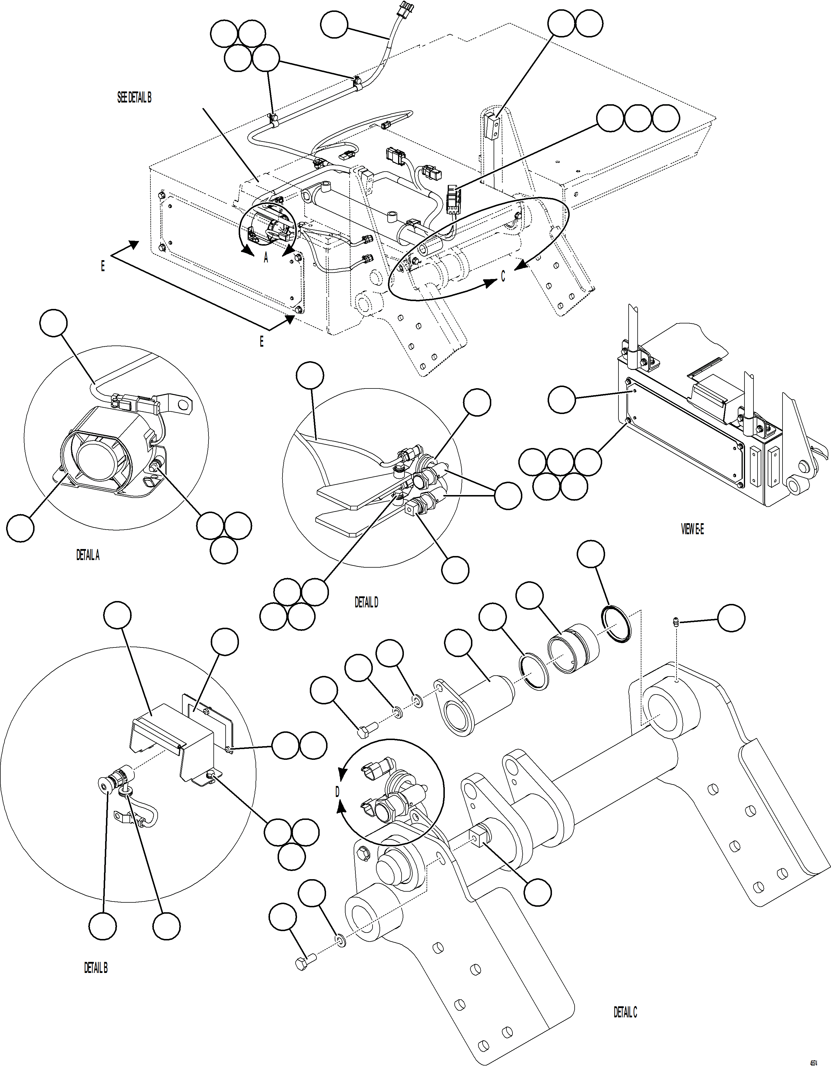 Dump Trucks Komatsu / AFE69-K 730E-8 S/N A40051 - A40057 BARALABA(AFE69-K) / PLATFORM ASSEMBLY    2/2    58D-54-10631(644 : 45574)