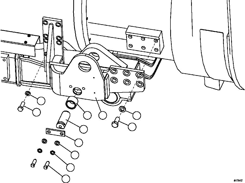 Komatsu parts book diagram for AFE73-B 980E-4 S/N A40031 - A40032 ANTAMINA: ENGINE CRADLE INSTALLATION