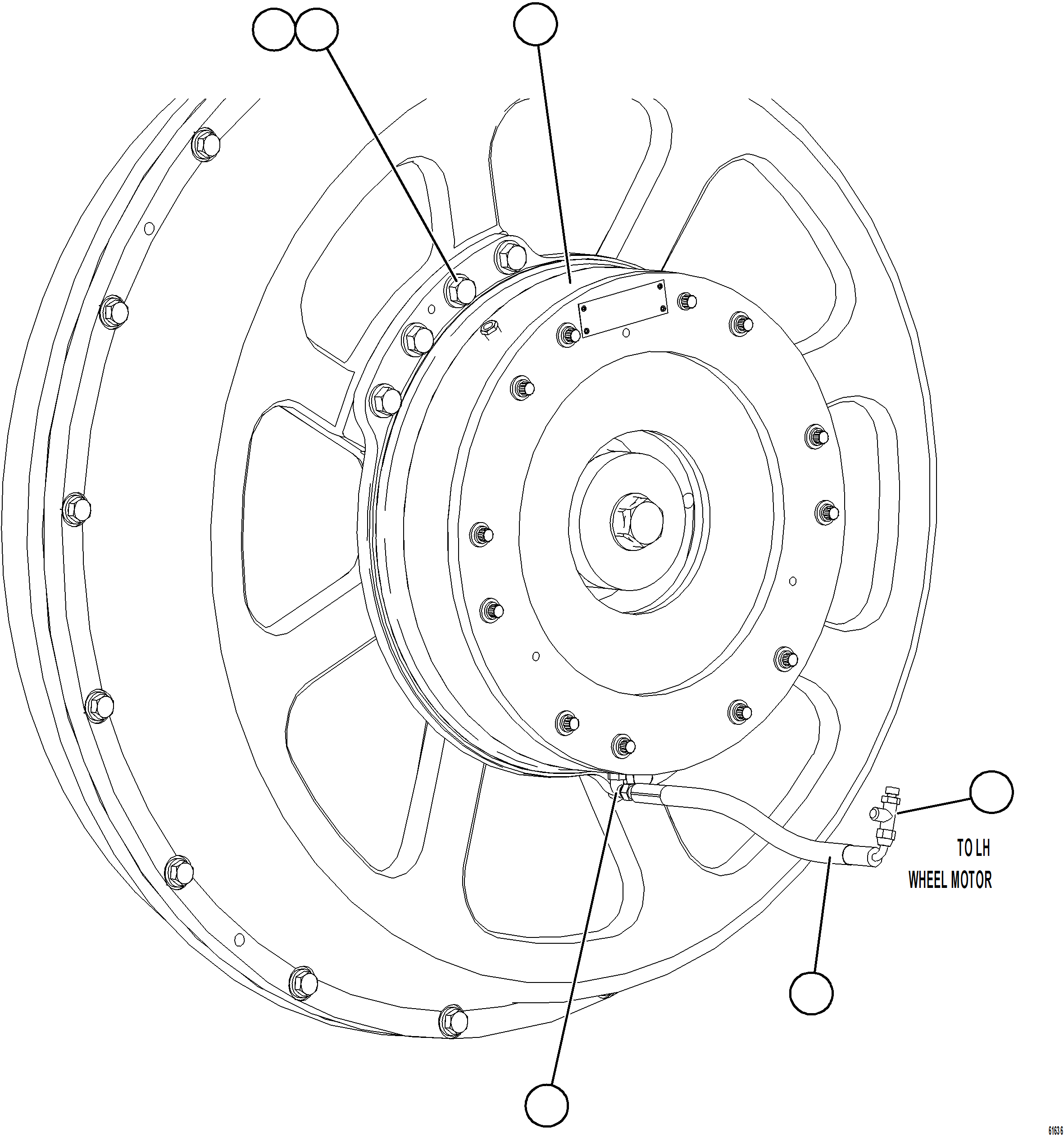 Komatsu parts book diagram for AFE73-B 980E-4 S/N A40031 - A40032 ANTAMINA: PARKING BRAKE INSTALLATION