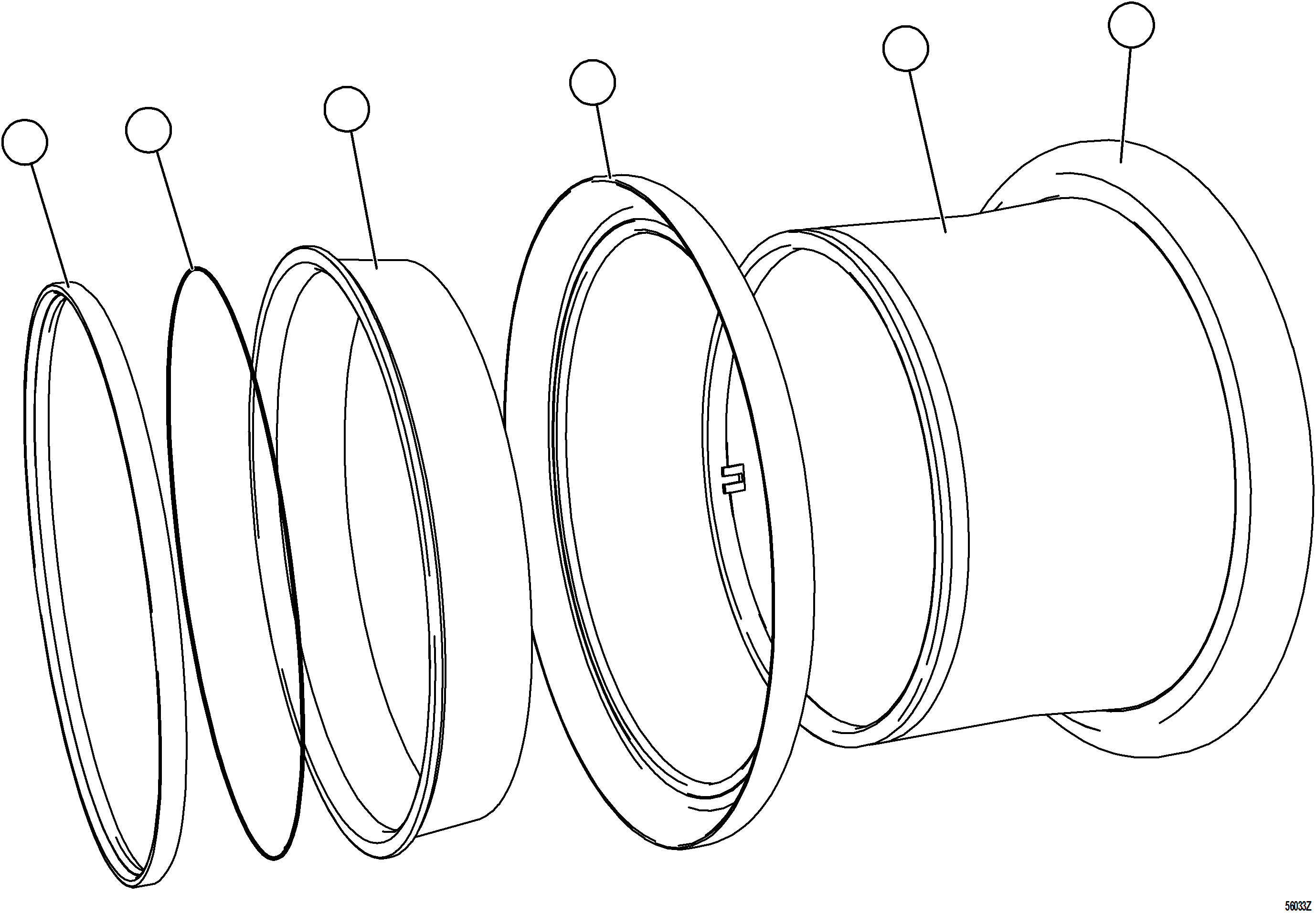 Komatsu parts book diagram for AFE73-B 980E-4 S/N A40031 - A40032 ANTAMINA: RIM ASSEMBLY, TAPER LOCK    2/2