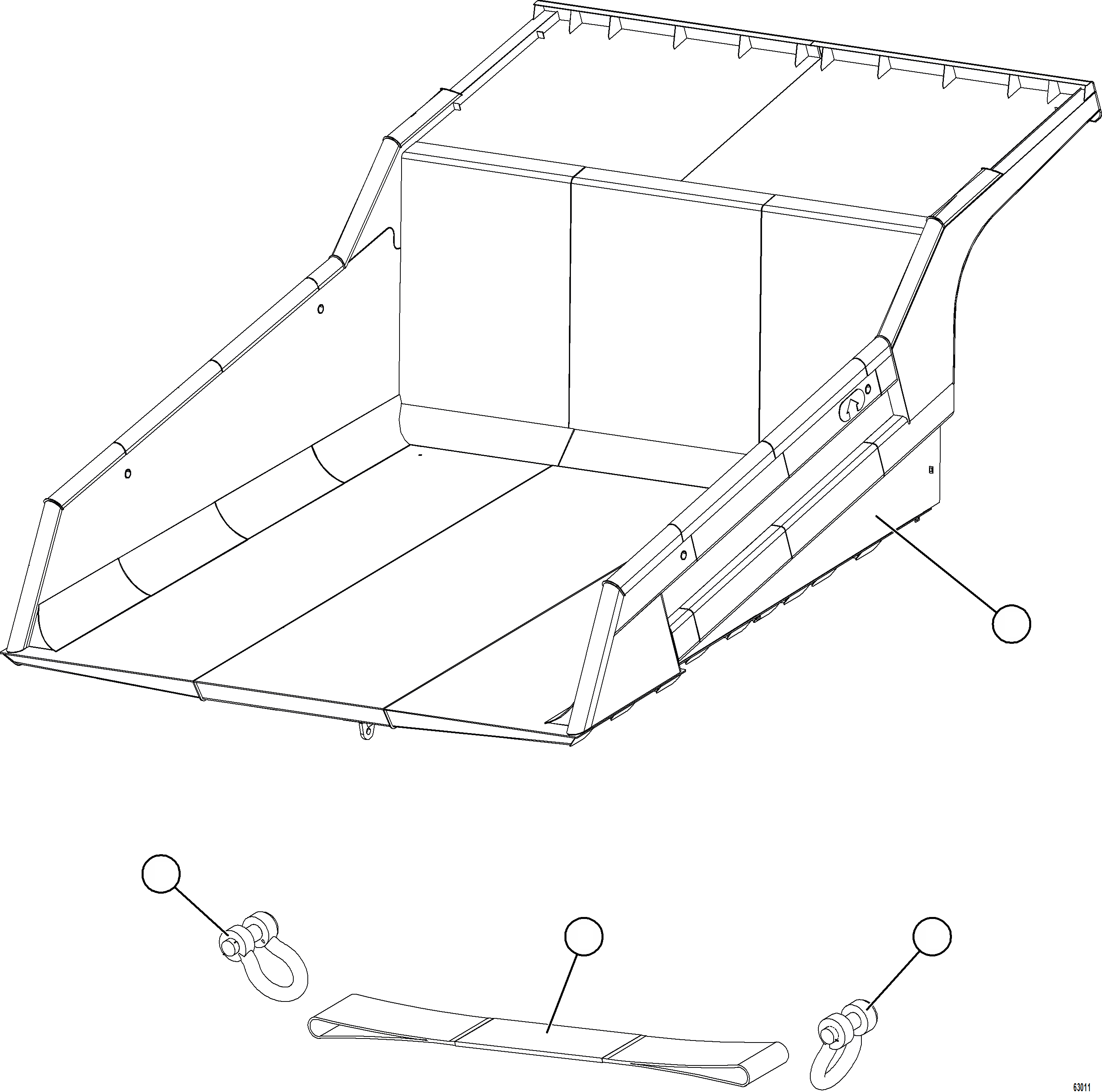Komatsu parts book diagram for AFE73-B 980E-4 S/N A40031 - A40032 ANTAMINA: BODY & SLING