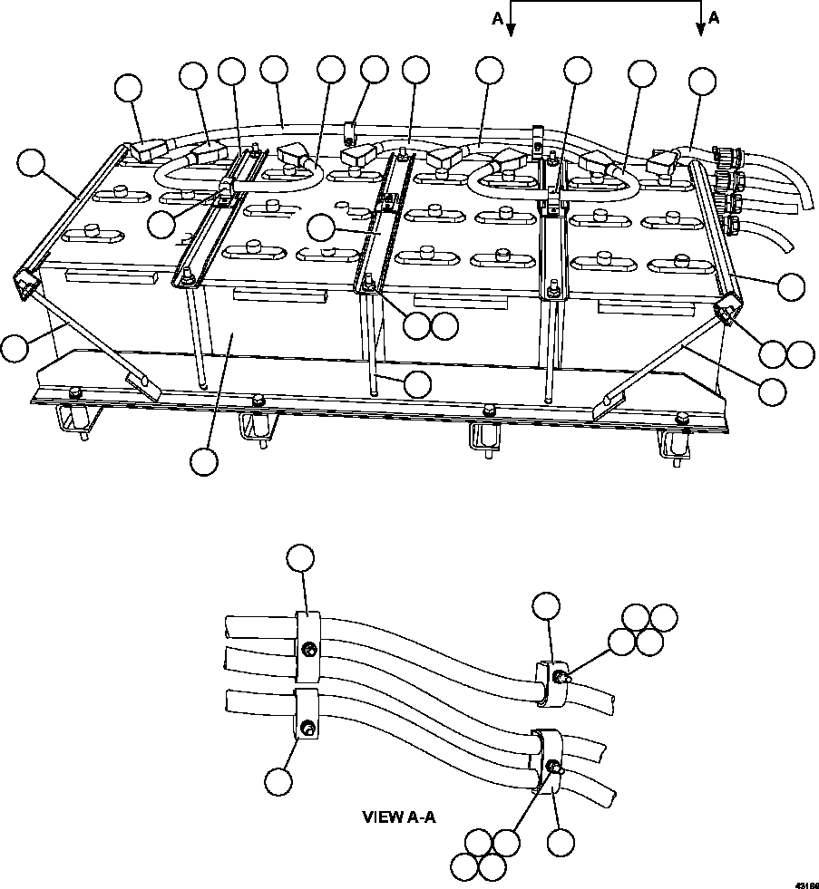 Komatsu parts book diagram for AFE73-B 980E-4 S/N A40031 - A40032 ANTAMINA: BATTERY BOX    4/6