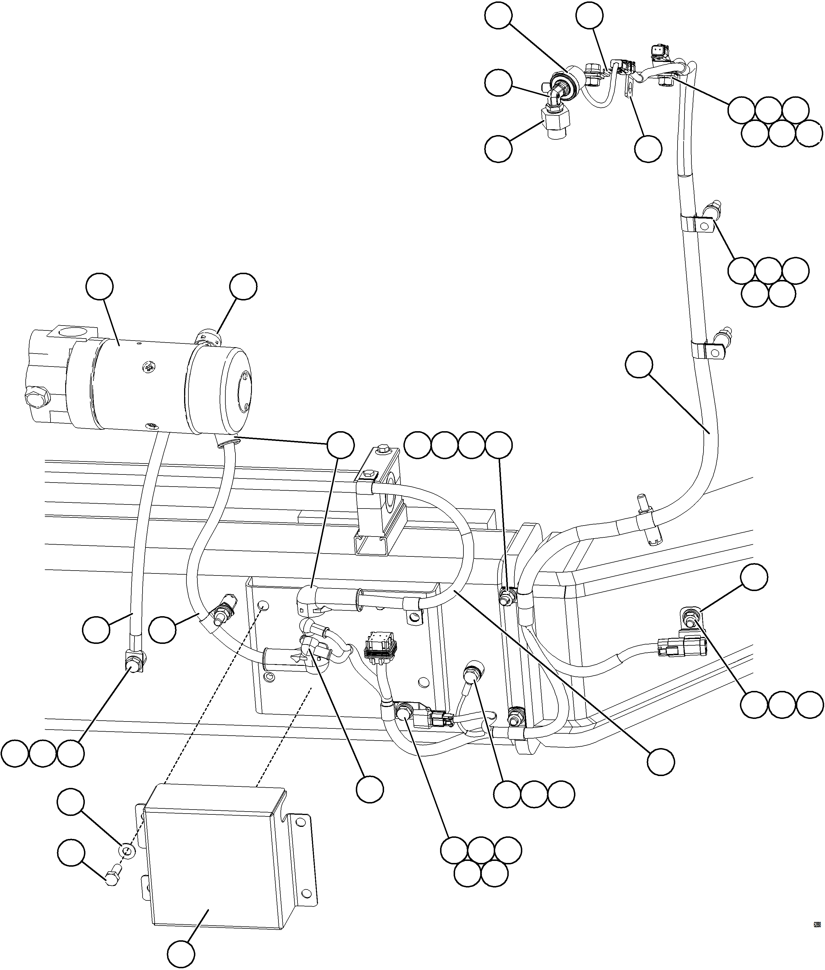 Komatsu parts book diagram for AFE73-B 980E-4 S/N A40031 - A40032 ANTAMINA: STARTING SYSTEM WIRING    3/4