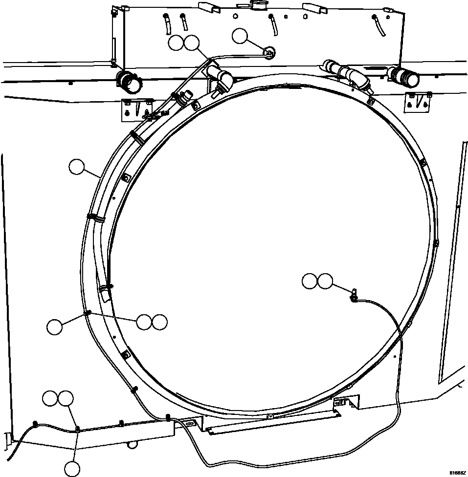 Komatsu parts book diagram for AFE73-B 980E-4 S/N A40031 - A40032 ANTAMINA: COOLING SYSTEM WIRING