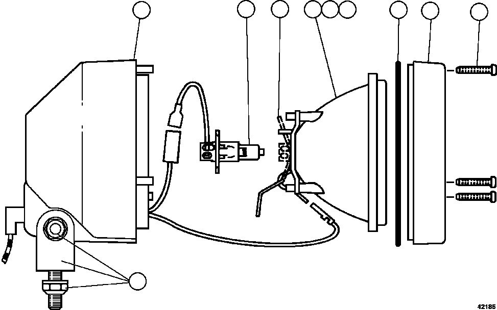 Komatsu parts book diagram for AFE73-B 980E-4 S/N A40031 - A40032 ANTAMINA: LIGHT ASSEMBLY (FLOOD LIGHTS)