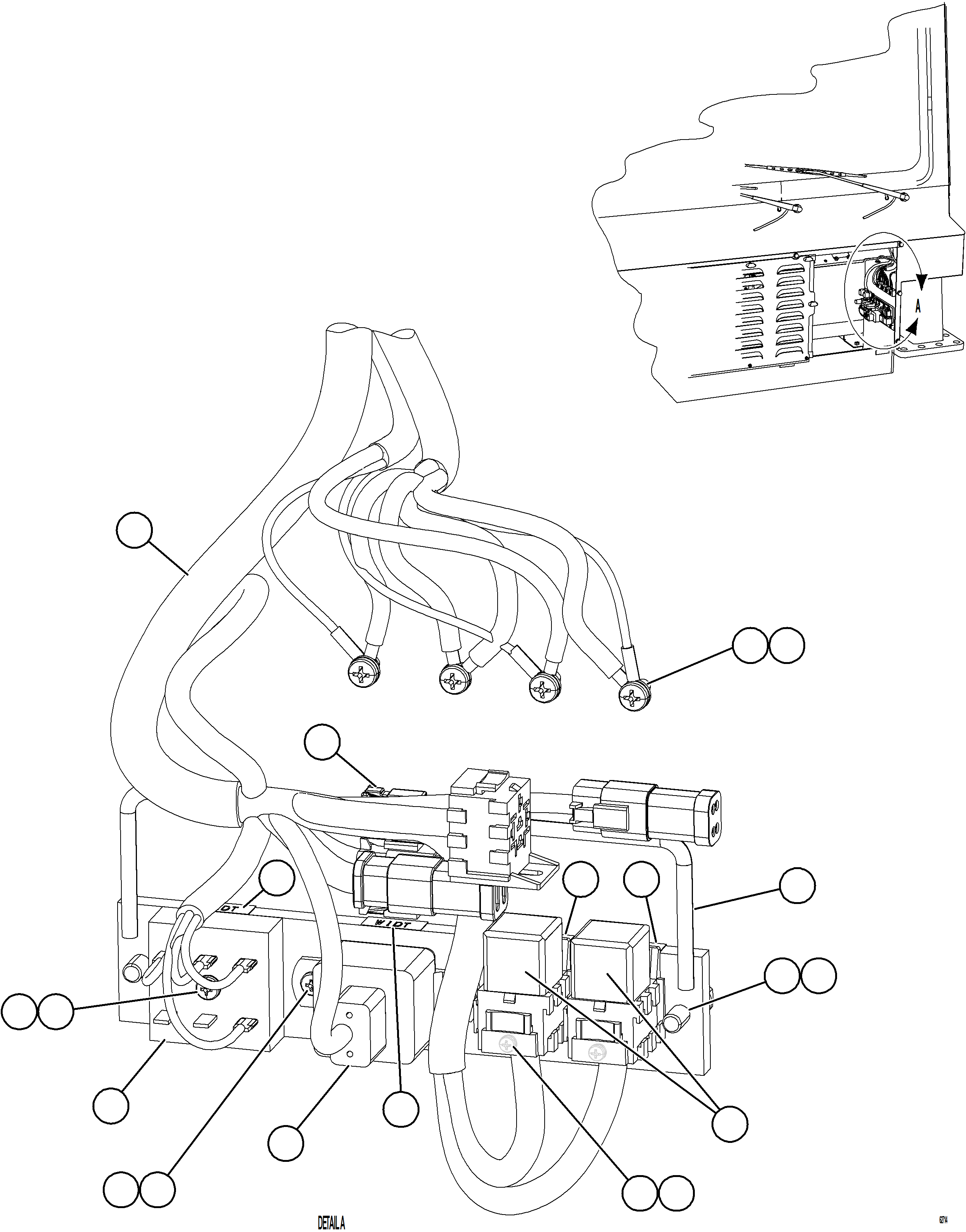 Komatsu parts book diagram for AFE73-B 980E-4 S/N A40031 - A40032 ANTAMINA: WIPER/WASHER TIMER DELAY MODULES
