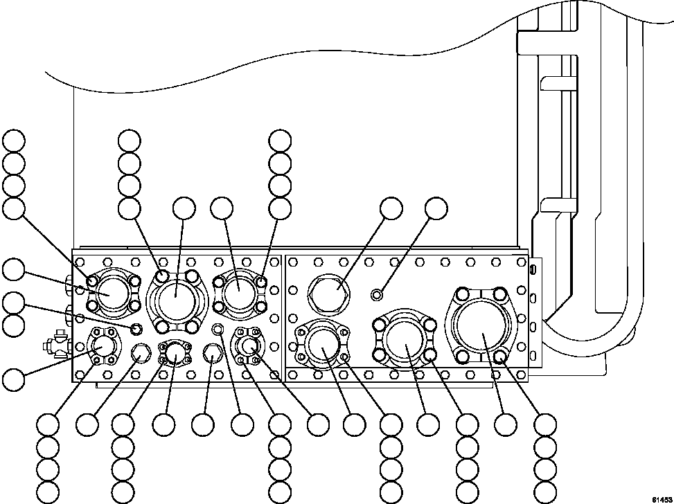Komatsu parts book diagram for AFE73-B 980E-4 S/N A40031 - A40032 ANTAMINA: HYDRAULIC TANK PIPING