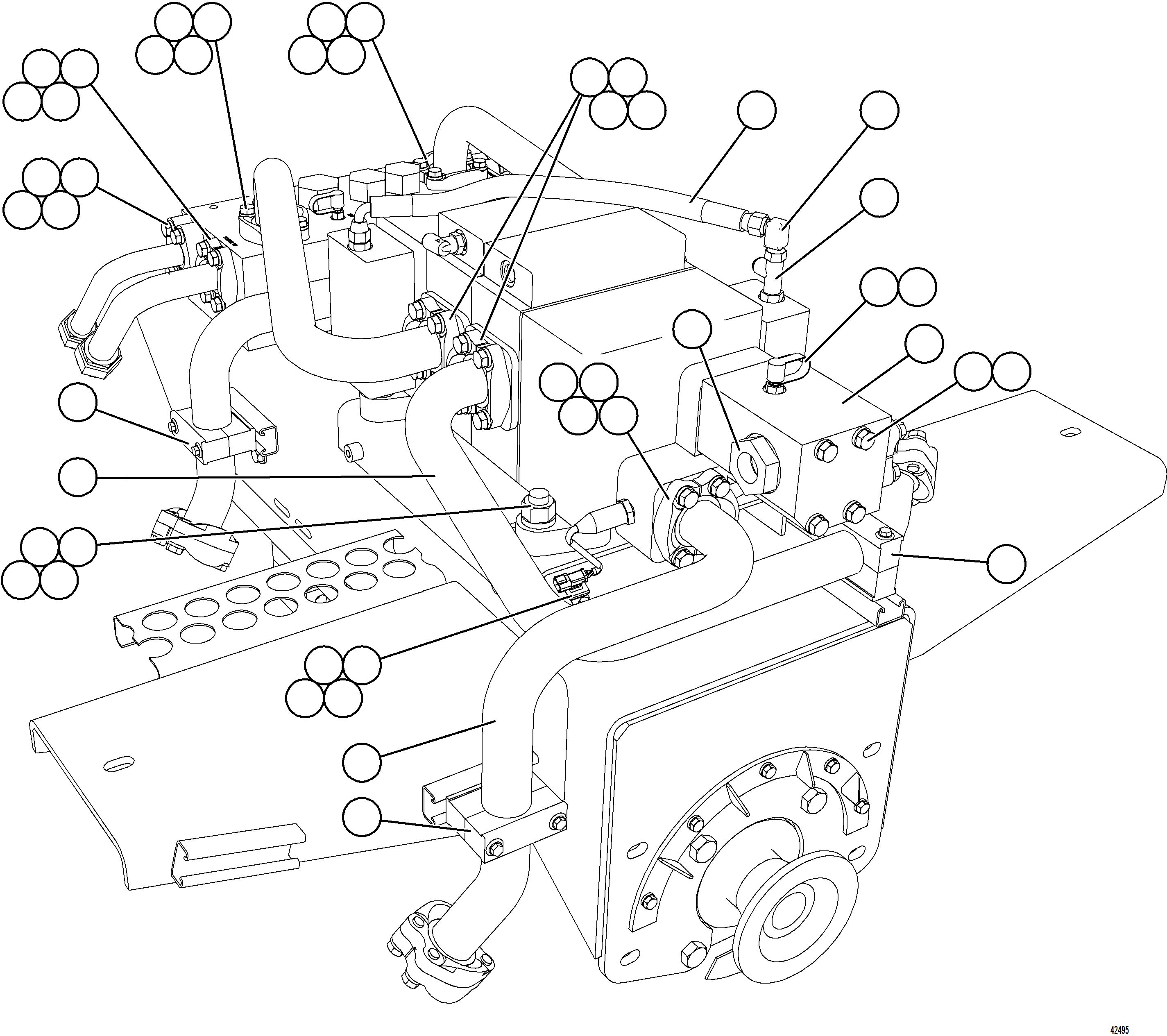 Komatsu parts book diagram for AFE73-B 980E-4 S/N A40031 - A40032 ANTAMINA: PUMP MODULE   2/3