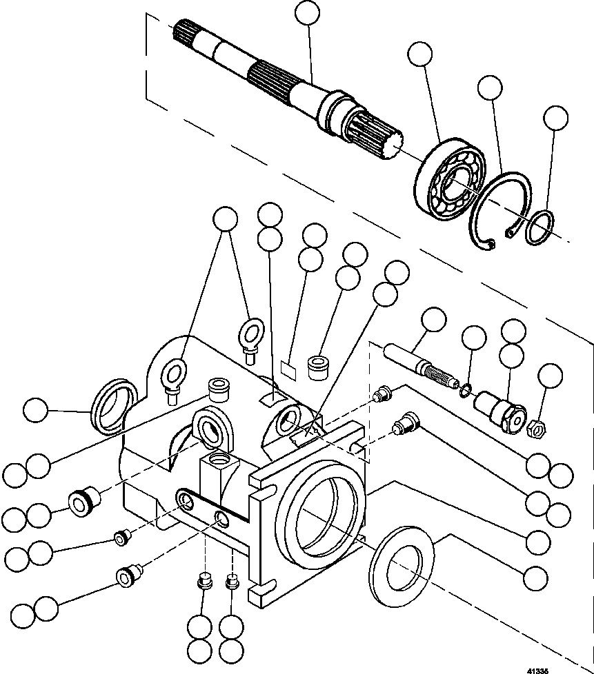Komatsu parts book diagram for AFE73-B 980E-4 S/N A40031 - A40032 ANTAMINA: STEERING PUMP HOUSING (FRONT)    58B-60-00080
