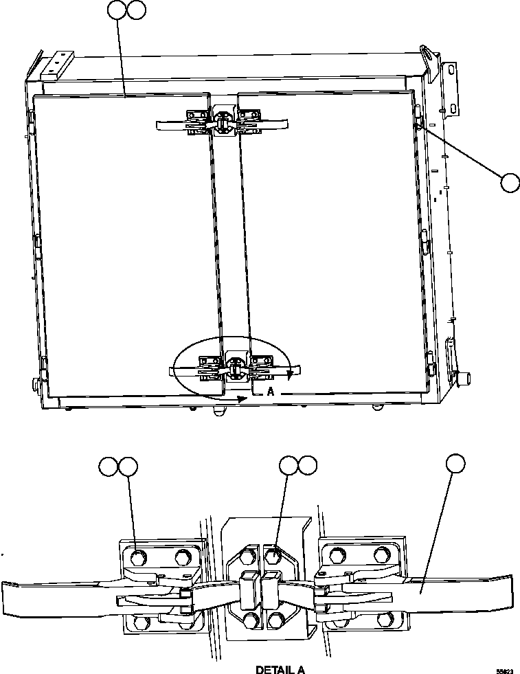 Komatsu parts book diagram for AFE73-B 980E-4 S/N A40031 - A40032 ANTAMINA: HYDRAULIC CABINET ASSEMBLY
