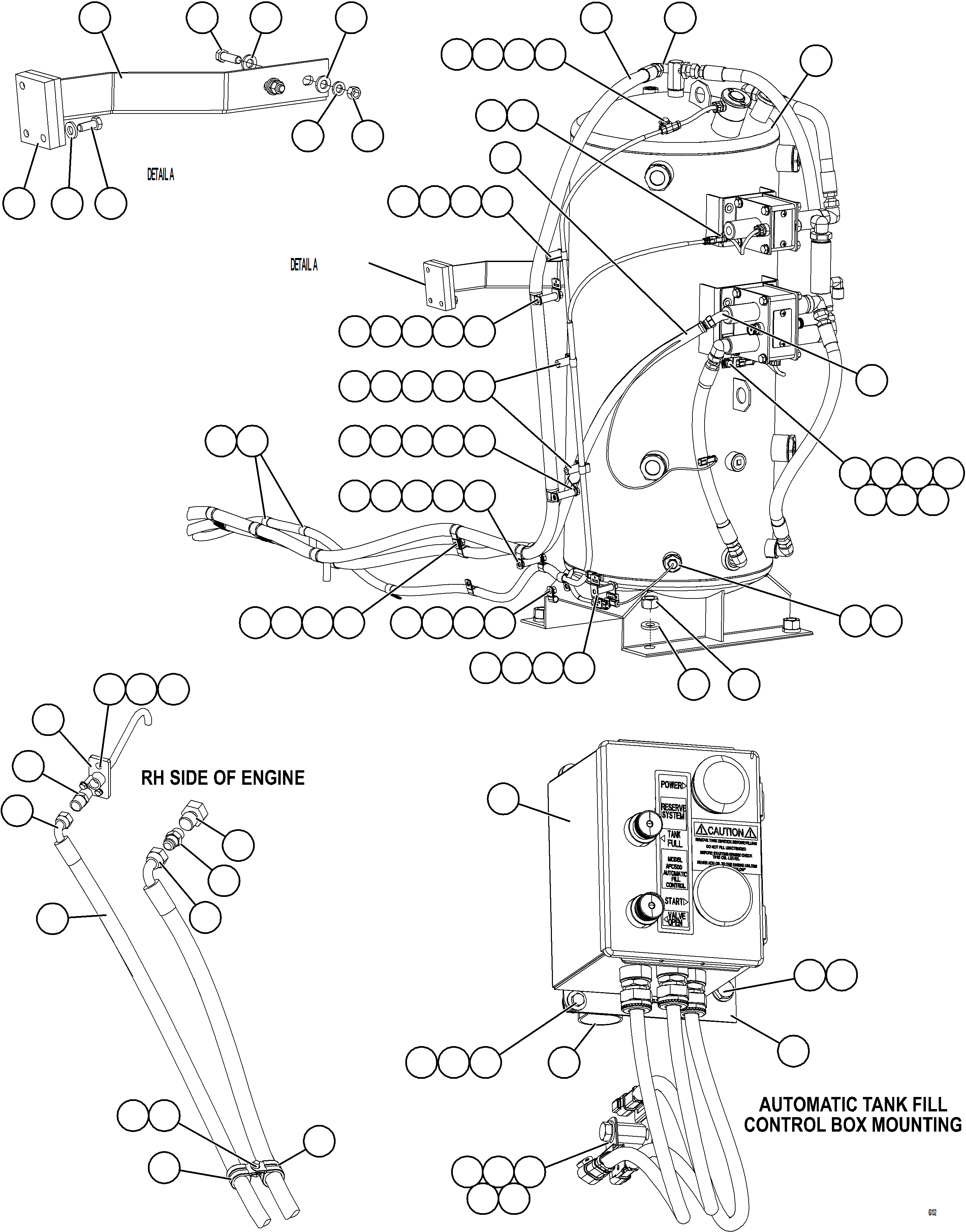 Komatsu parts book diagram for AFE73-B 980E-4 S/N A40031 - A40032 ANTAMINA: ENGINE OIL RESERVE SYSTEM