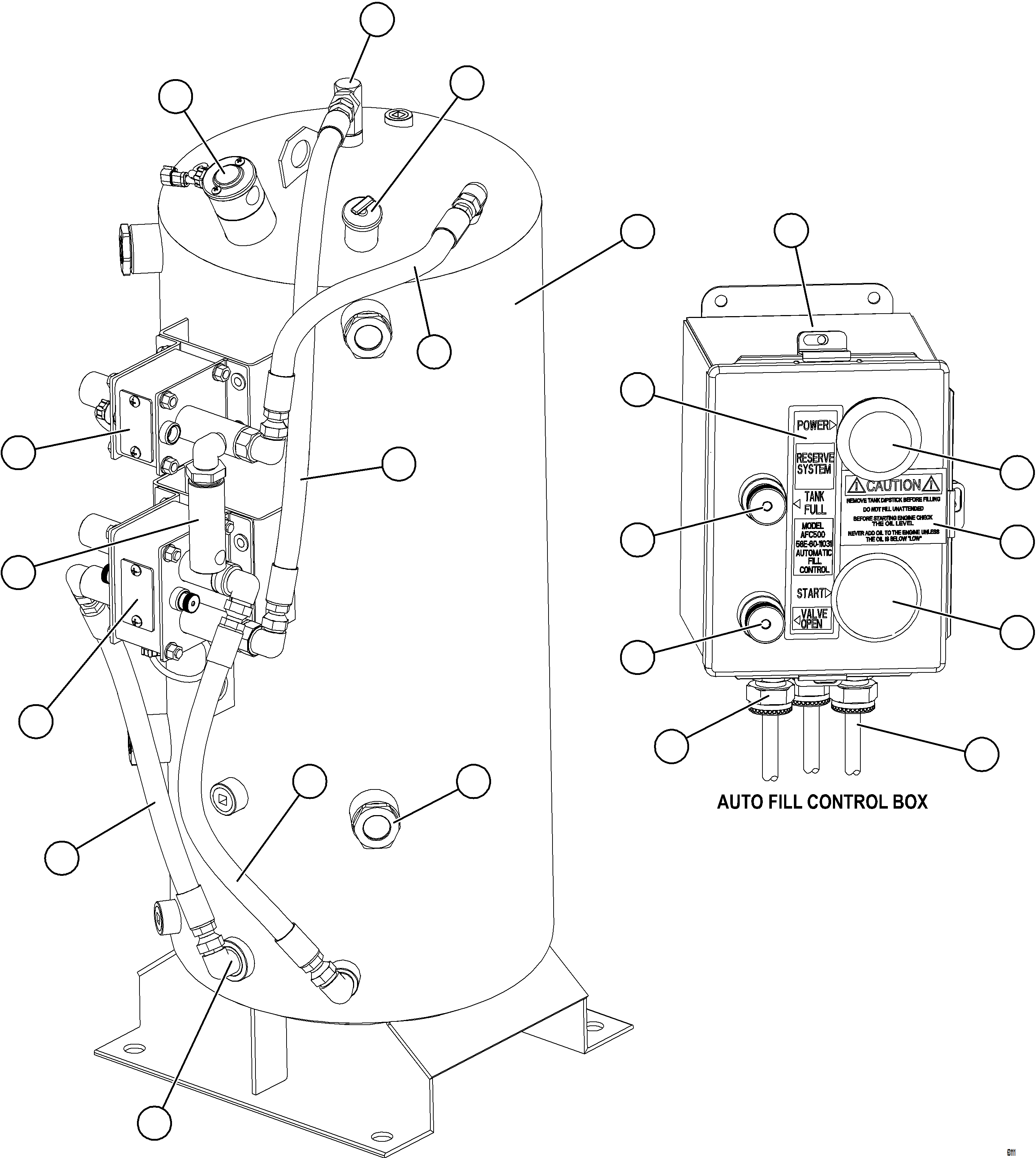 Komatsu parts book diagram for AFE73-B 980E-4 S/N A40031 - A40032 ANTAMINA: RESERVE SYSTEM KIT     58E-61-00220