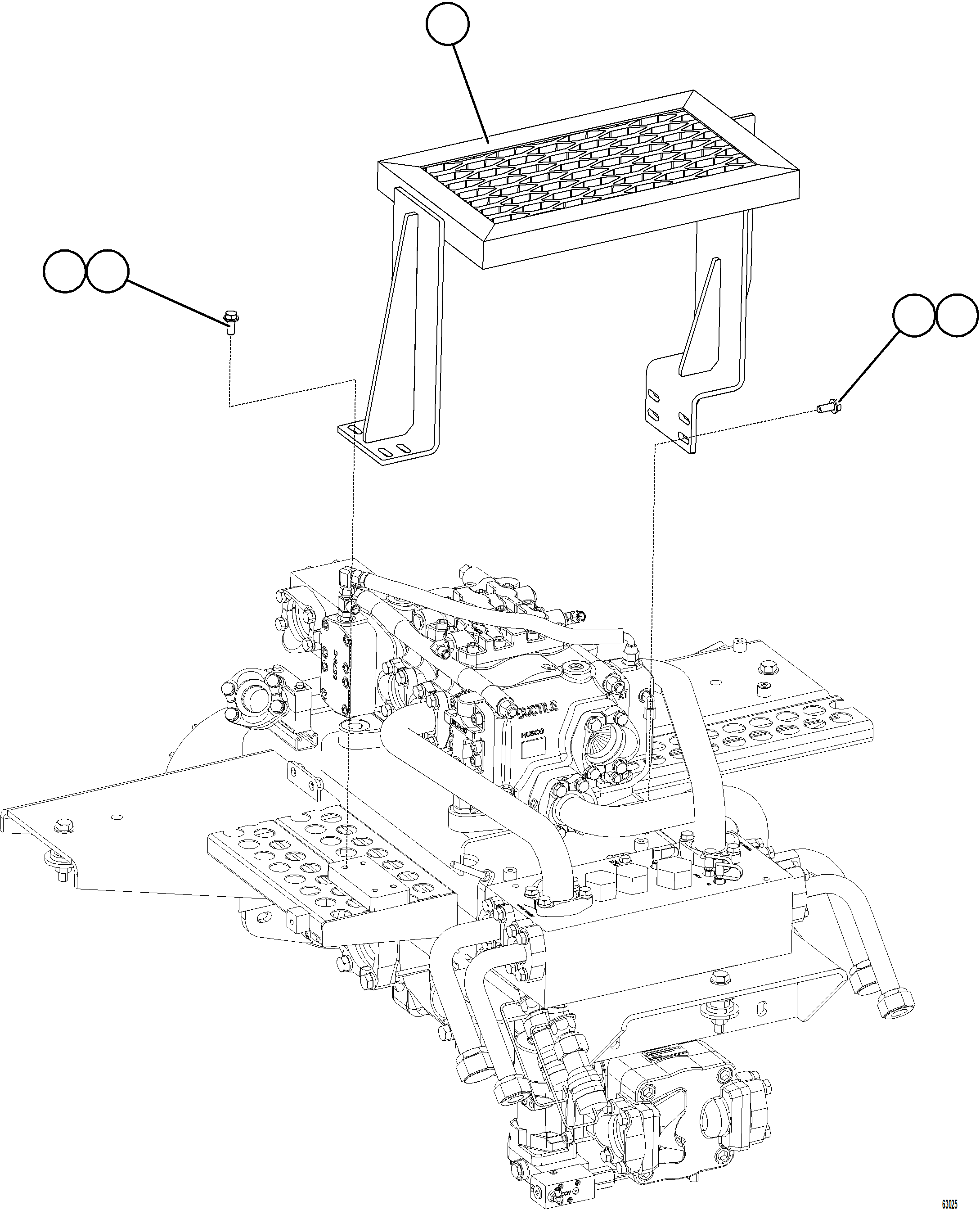 Komatsu parts book diagram for AFE73-B 980E-4 S/N A40031 - A40032 ANTAMINA: PUMP MODULE STEP