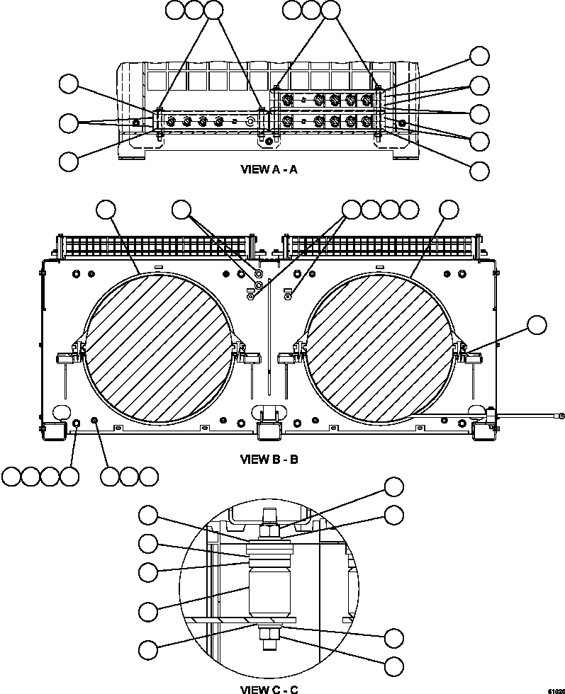 Komatsu parts book diagram for AFE73-B 980E-4 S/N A40031 - A40032 ANTAMINA: RETARDING GRID ASSEMBLY    2/3     58B-06-00202