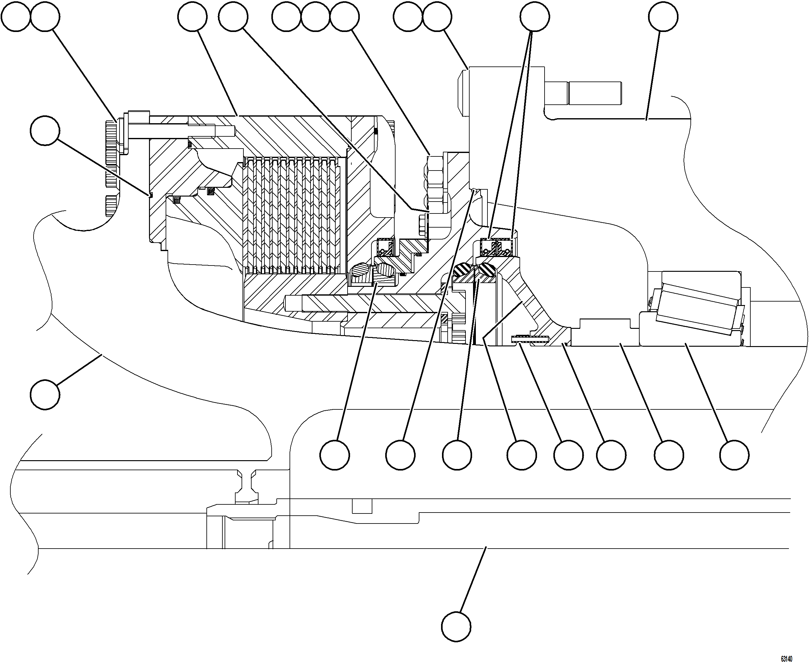 Komatsu parts book diagram for AFE73-B 980E-4 S/N A40031 - A40032 ANTAMINA: ELECTRIC WHEEL TRANSMISSION  1/2