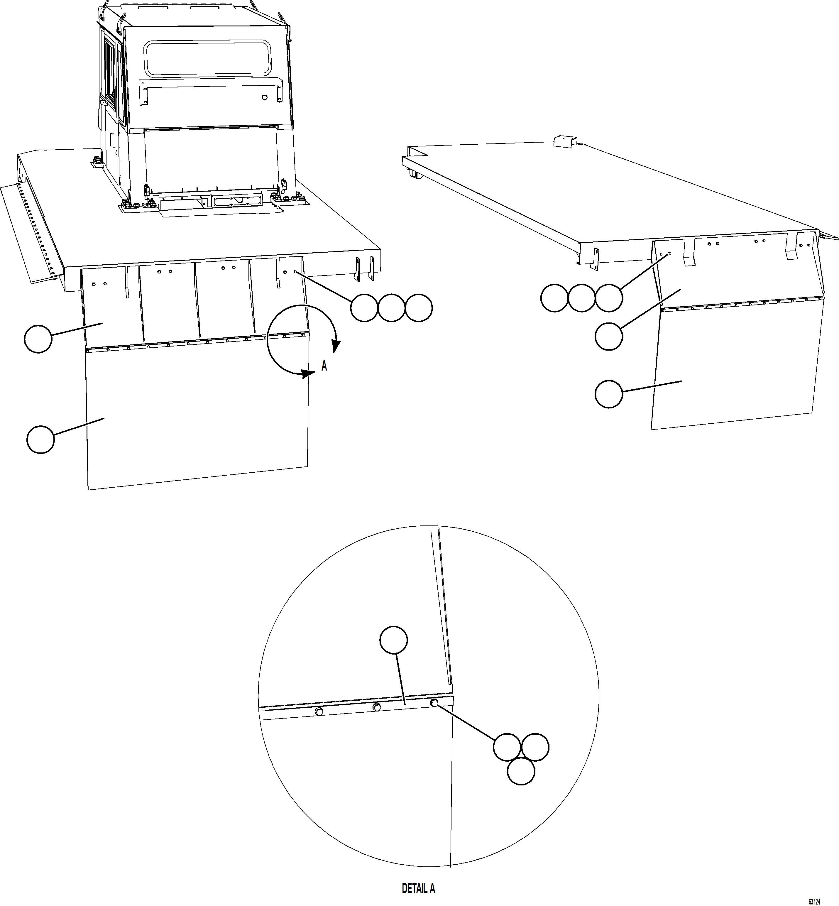 Komatsu parts book diagram for AFE73-F 980E-4 S/N A40071 COLLAHUASI: REAR DECK MUD FLAPS