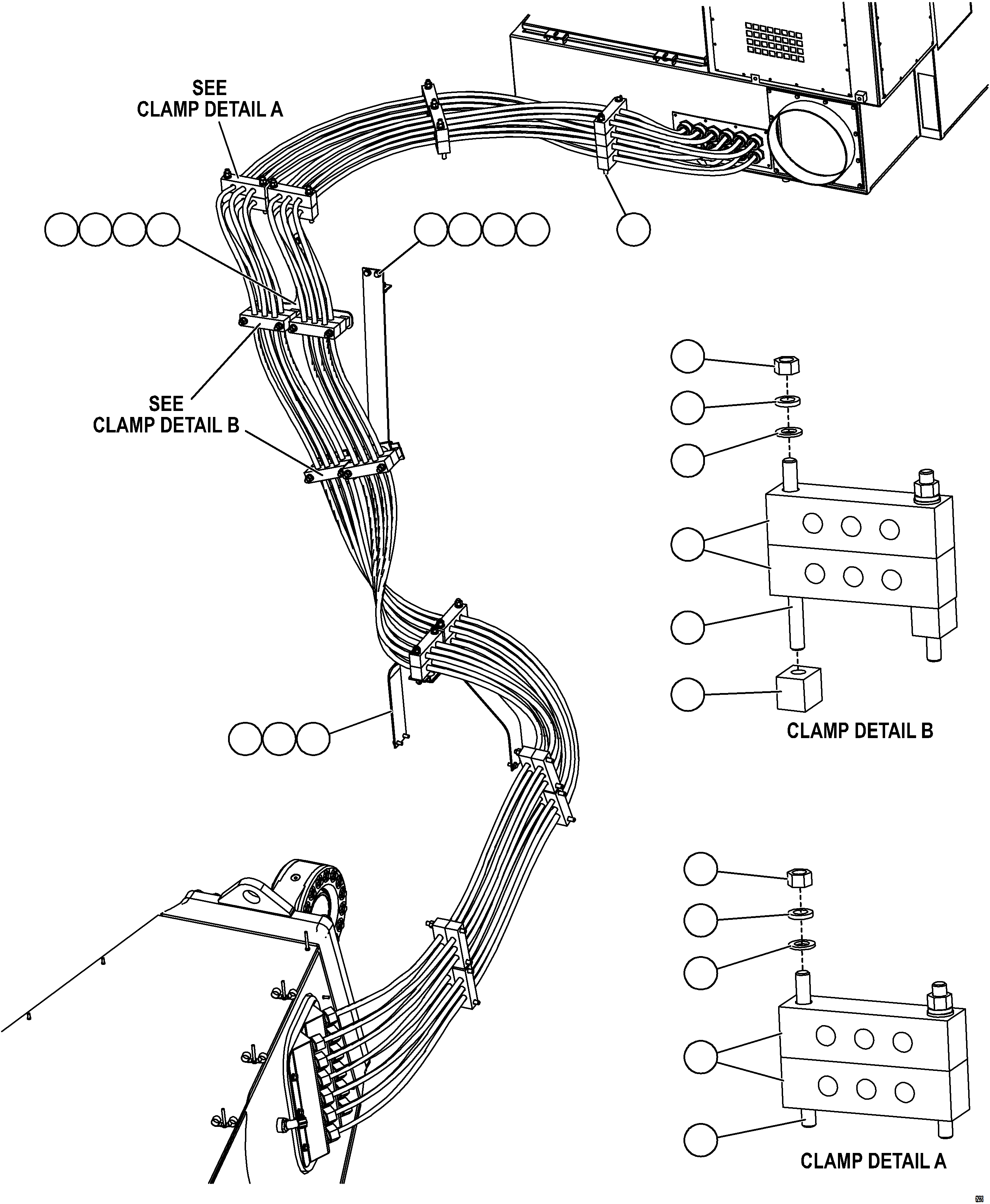 Komatsu parts book diagram for AFE73-F 980E-4 S/N A40071 COLLAHUASI: CONTROL CABINET EXTERNAL WIRING    2/4