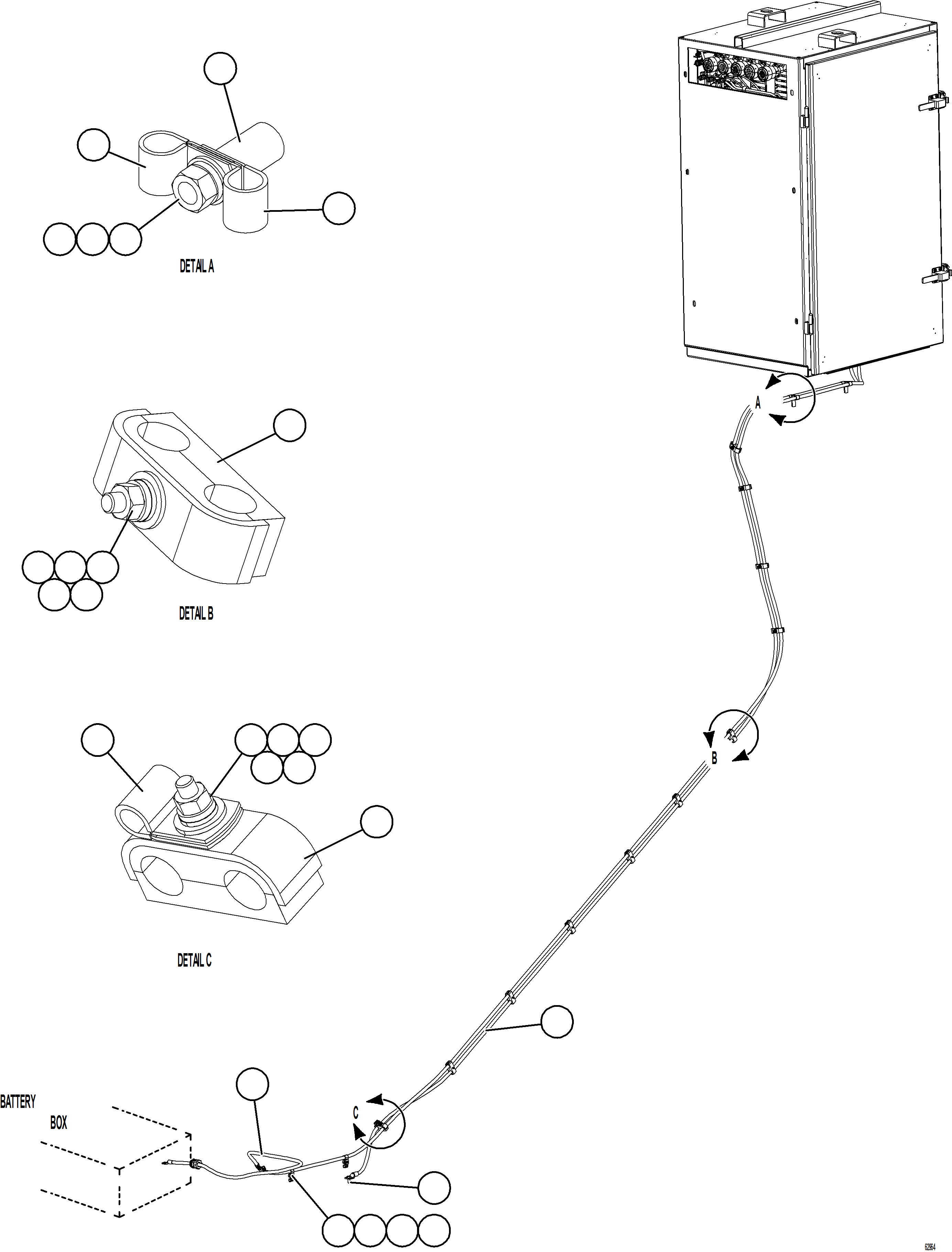 Komatsu parts book diagram for AFE73-F 980E-4 S/N A40071 COLLAHUASI: AUXILIARY CONTROL CABINET POWER WIRING