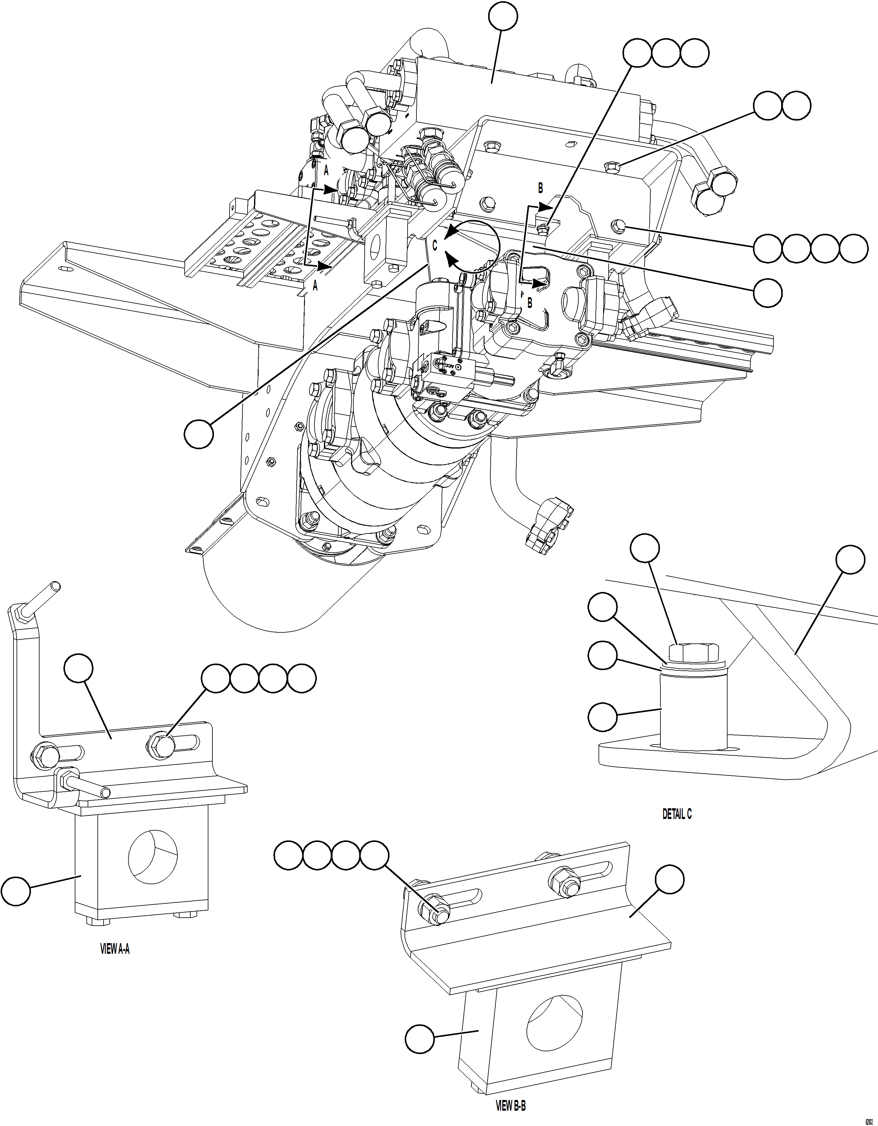 Komatsu parts book diagram for AFE73-F 980E-4 S/N A40071 COLLAHUASI: PUMP MODULE    3/3