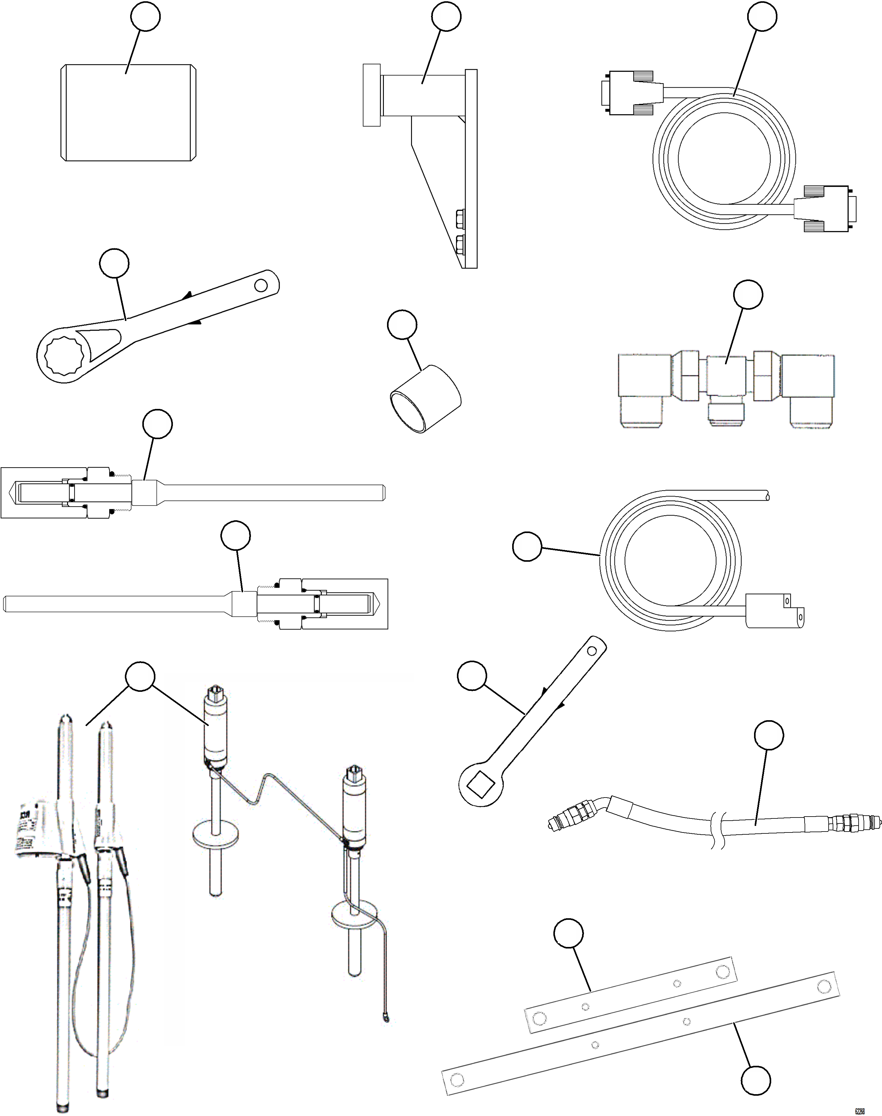 Komatsu parts book diagram for AFE73-F 980E-4 S/N A40071 COLLAHUASI: TOOL GROUP    58B-98-00510