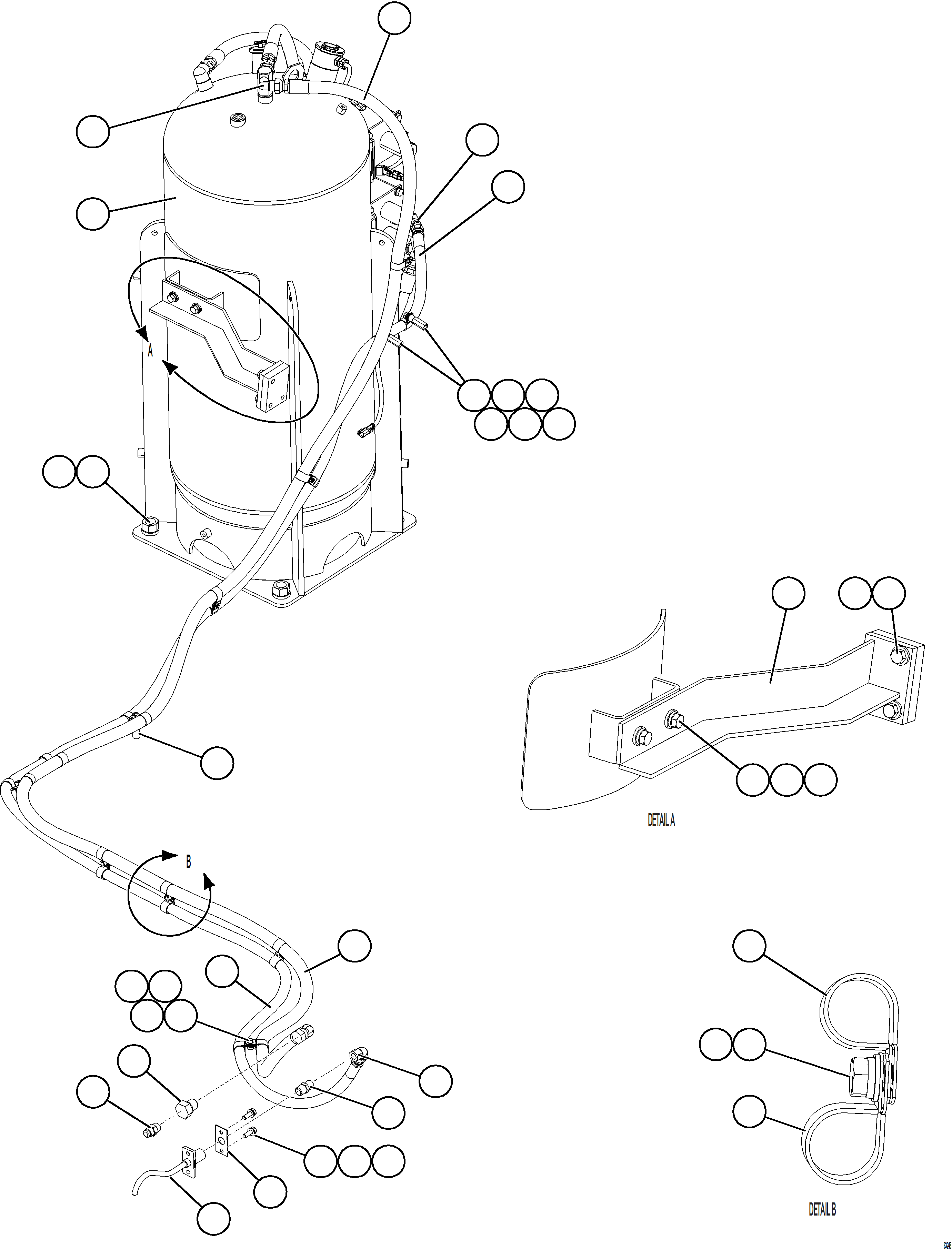 Komatsu parts book diagram for AFE73-F 980E-4 S/N A40071 COLLAHUASI: ENGINE OIL RESERVE SYSTEM    1/2